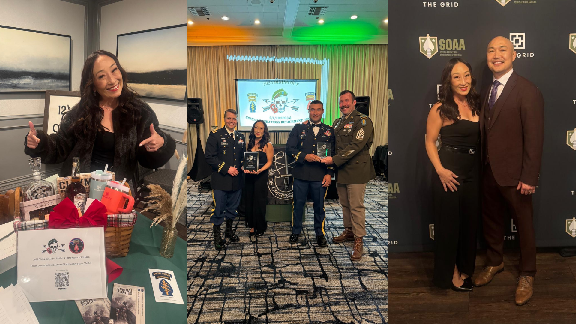 Sponsored the Special Forces C/1/19 Army & Family Dinner—donating a raffle basket and sponsoring a table for soldiers and their spouses to enjoy the night on us