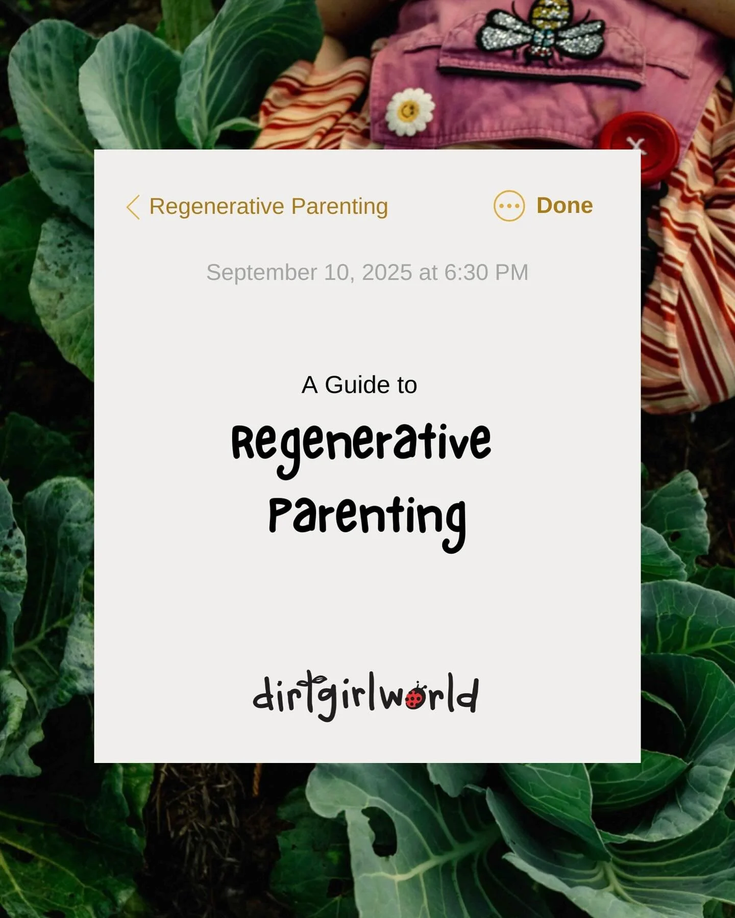 A New Rhythm 🌿🌏

What if your family life had a different beat&mdash;slower, wilder, full of tiny rituals that felt like magic?
The Growing Together Guide is your invitation to switch off the rush, tune in to nature, and grow side by side with your