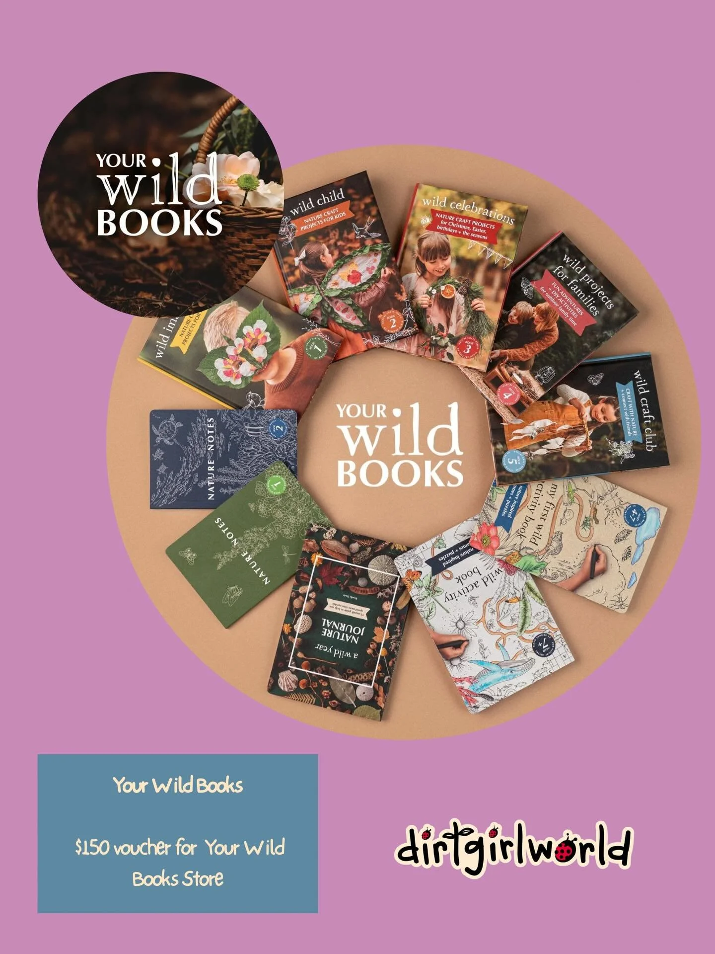 Who&rsquo;s ready to spark a little wild imagination? ✨🌼
Another beautiful prize in our MEGA Naturehood Giveaway comes from @yourwildbooks, a brand dedicated to helping kids and families spend more time outside, get creative, and connect deeply with
