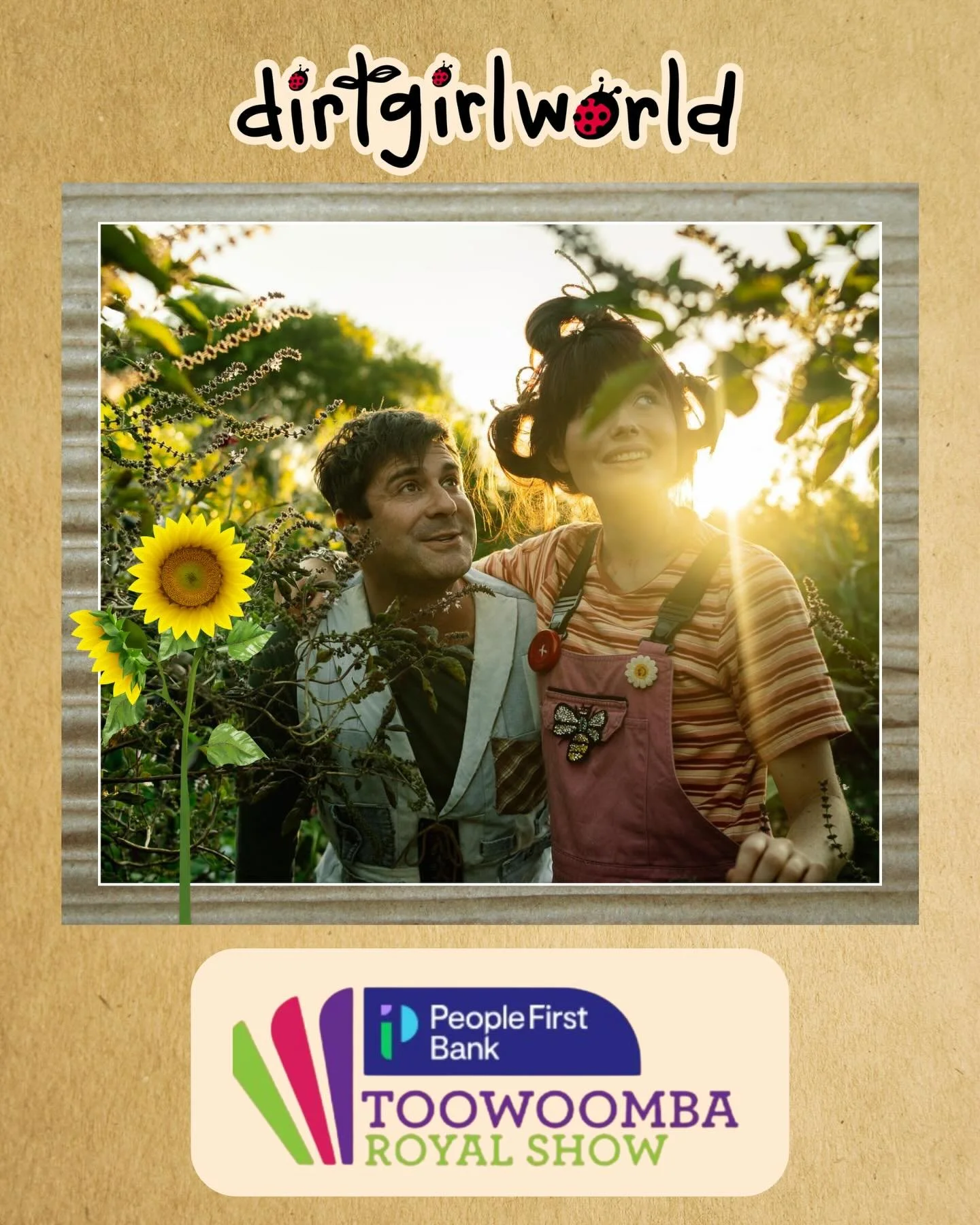 🌻 HELLO TOOWOOMBA! 🌻

We&rsquo;re heading your way for the Toowoomba Show and we can&rsquo;t wait to see you! 🌞🌱 @toowoombaroyalshow 

🗓 THURSDAY (with dirtgirl &amp; scrapboy) 🌿 2:00pm: Garden Bed Meet &amp; Greet Come say hello and share a li