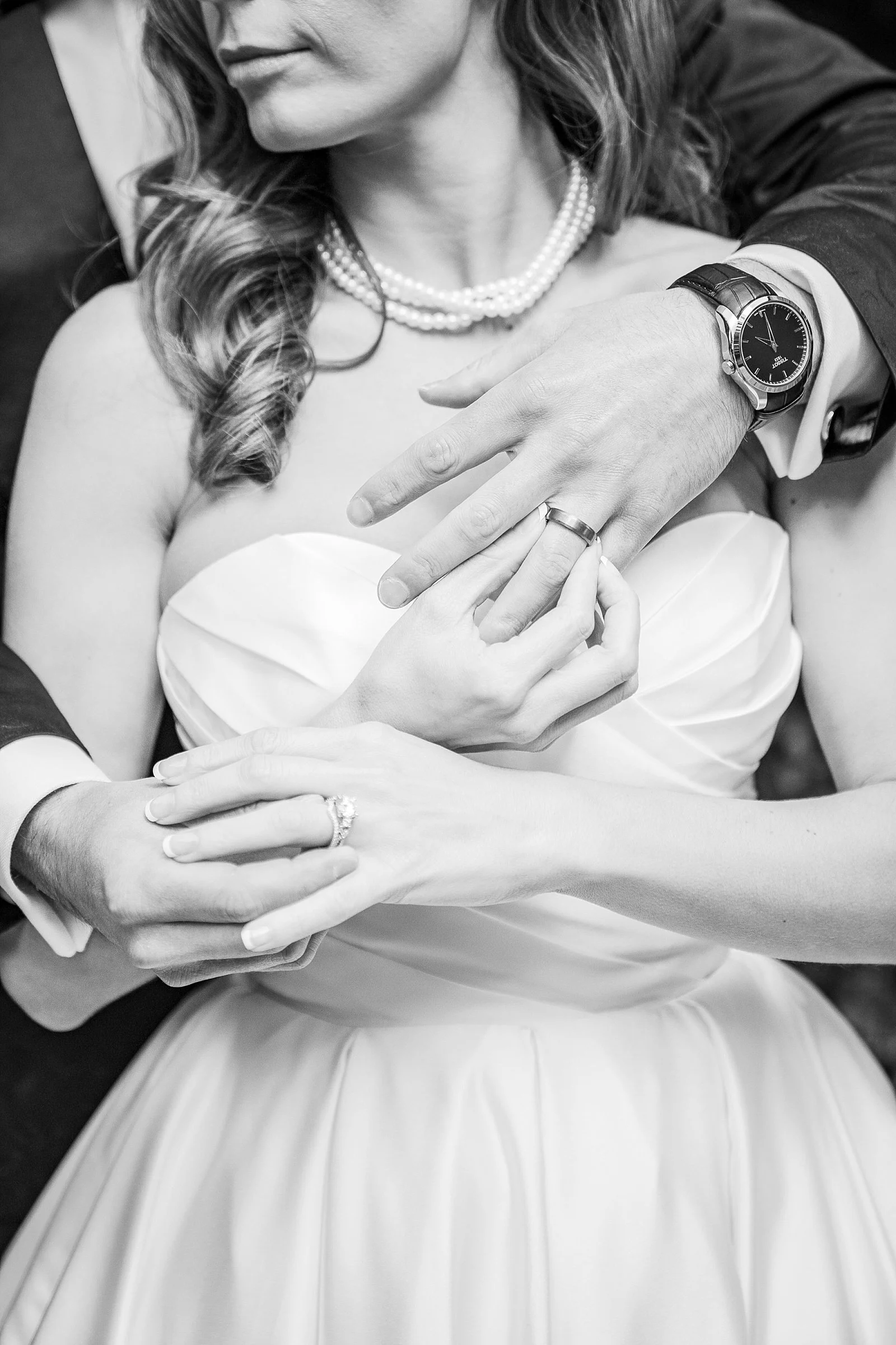 bride & groom exchanging rings dallas wedding photos at the crescent hotel