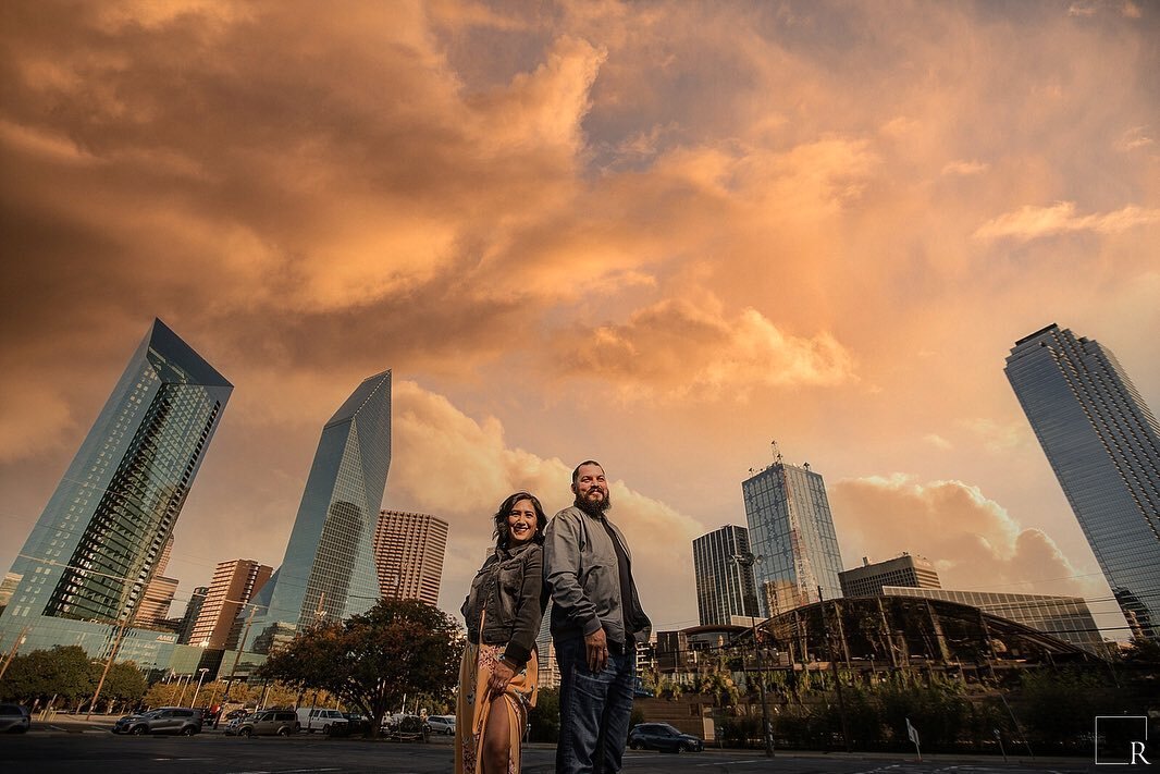 Sophia &amp; Joe had their hearts set on a photo of the Dallas skyline. So why not give them options. Which is your favorite? Day or night?