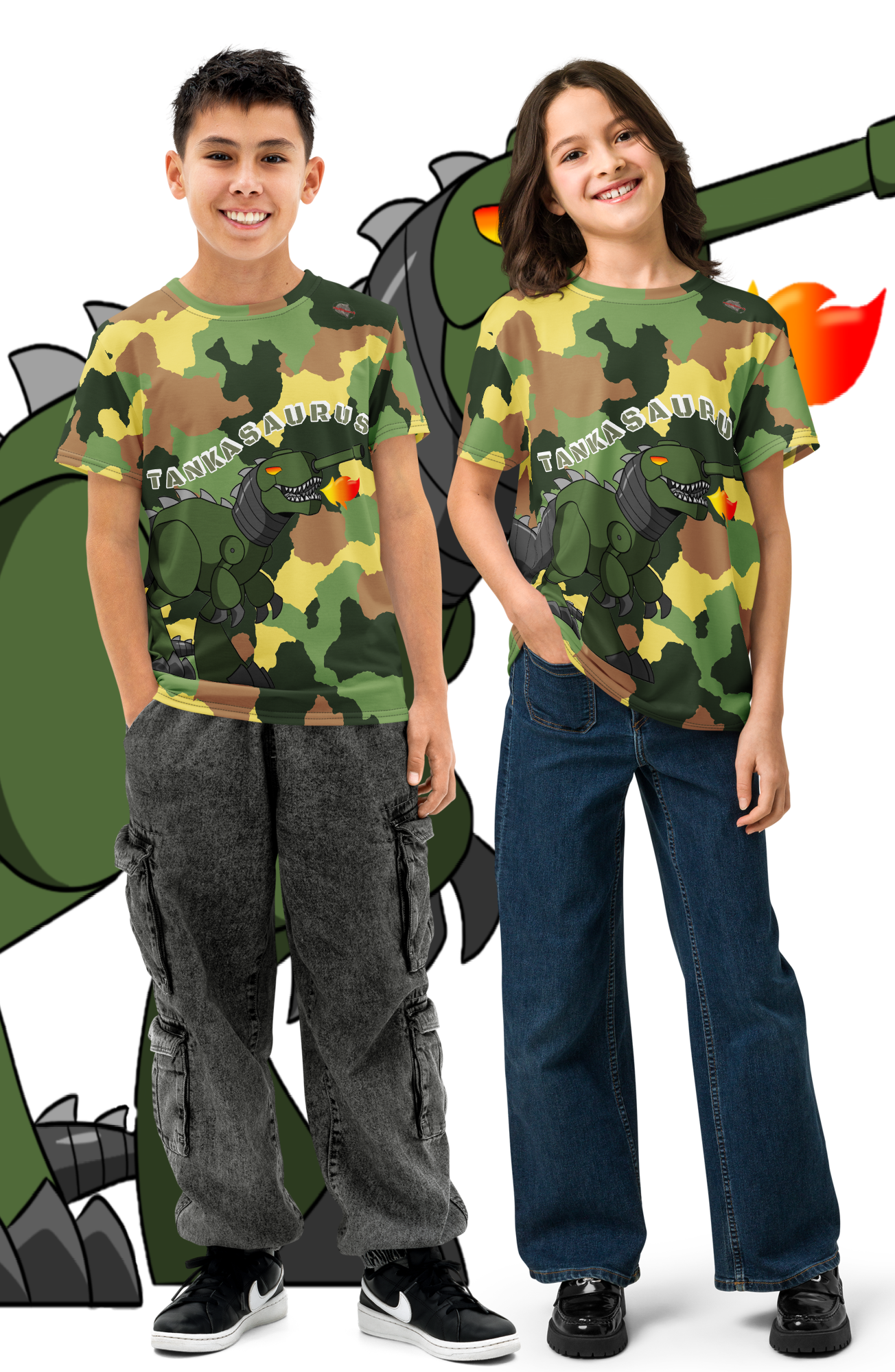 TANKASAURUS YOUTH COTTON CREW NECK T-SHIRT