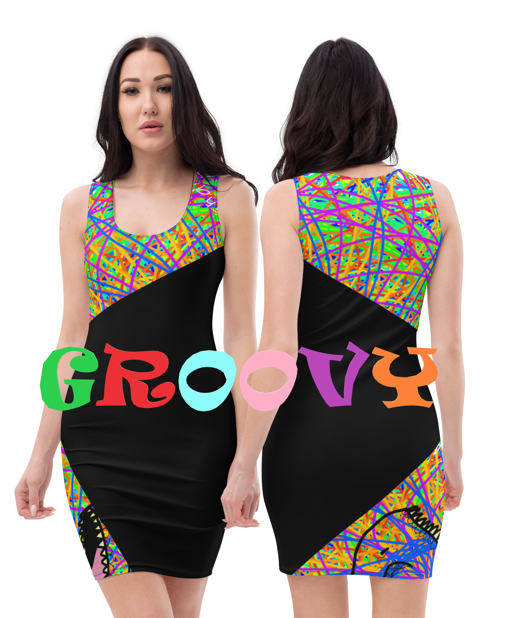 gROOVY rEX Bodycon dress