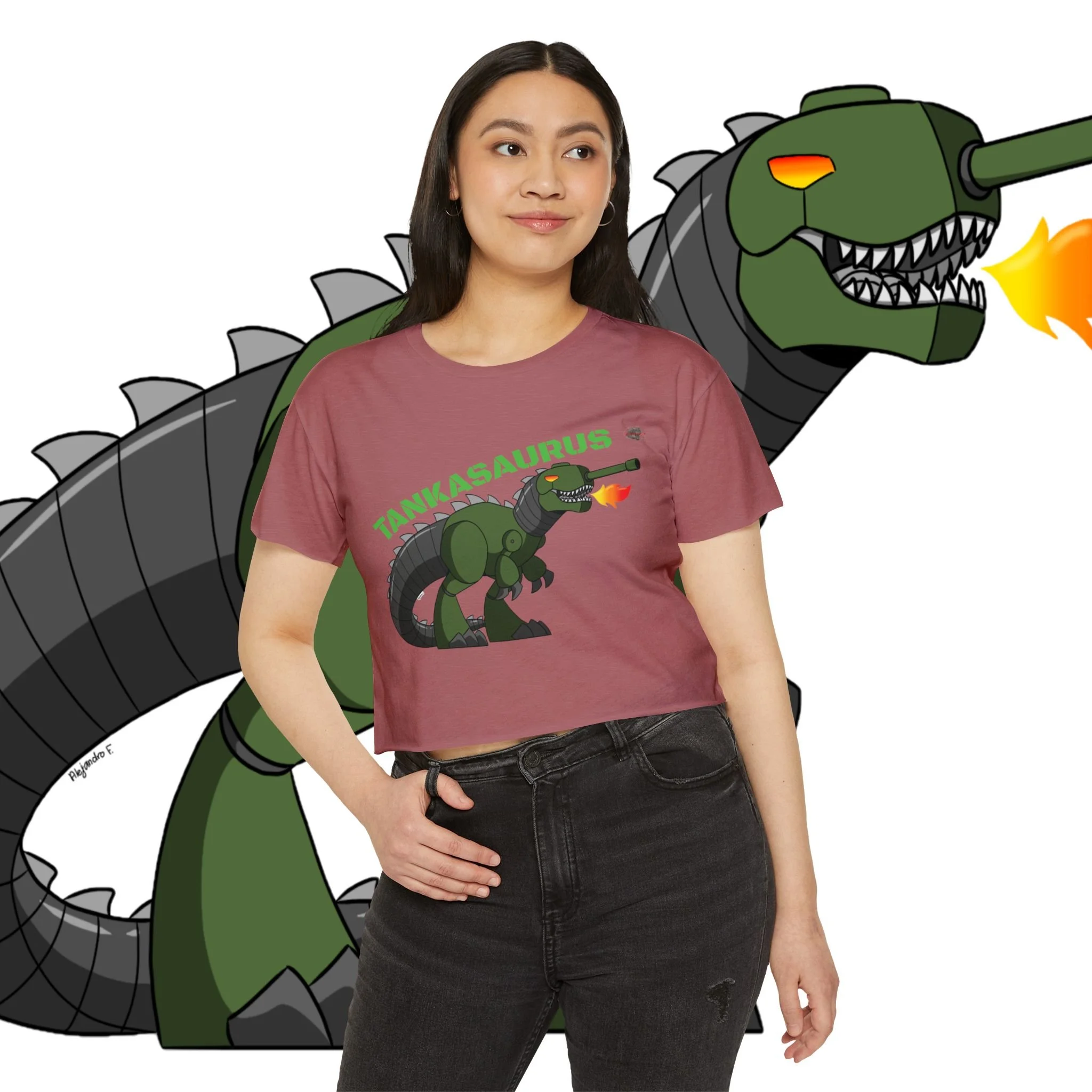 TANKASAURUS Festival Crop Top