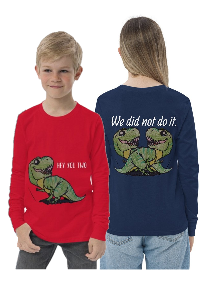 Piccolo Rex Youth long sleeve shirt - aledinno15 - baby t-rex