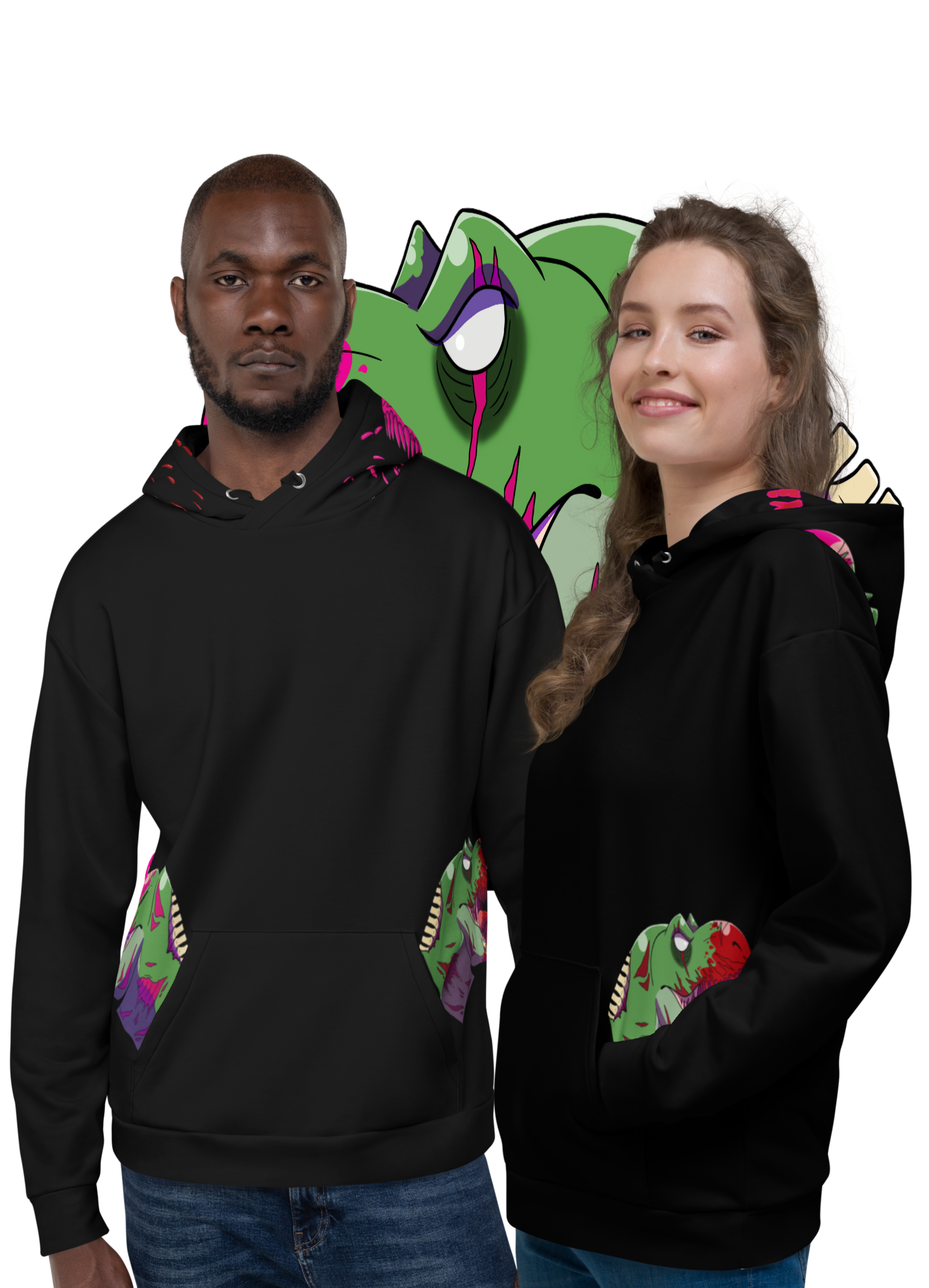 ALEDINNO15 - HOODIE - ZOMBIE T-REX