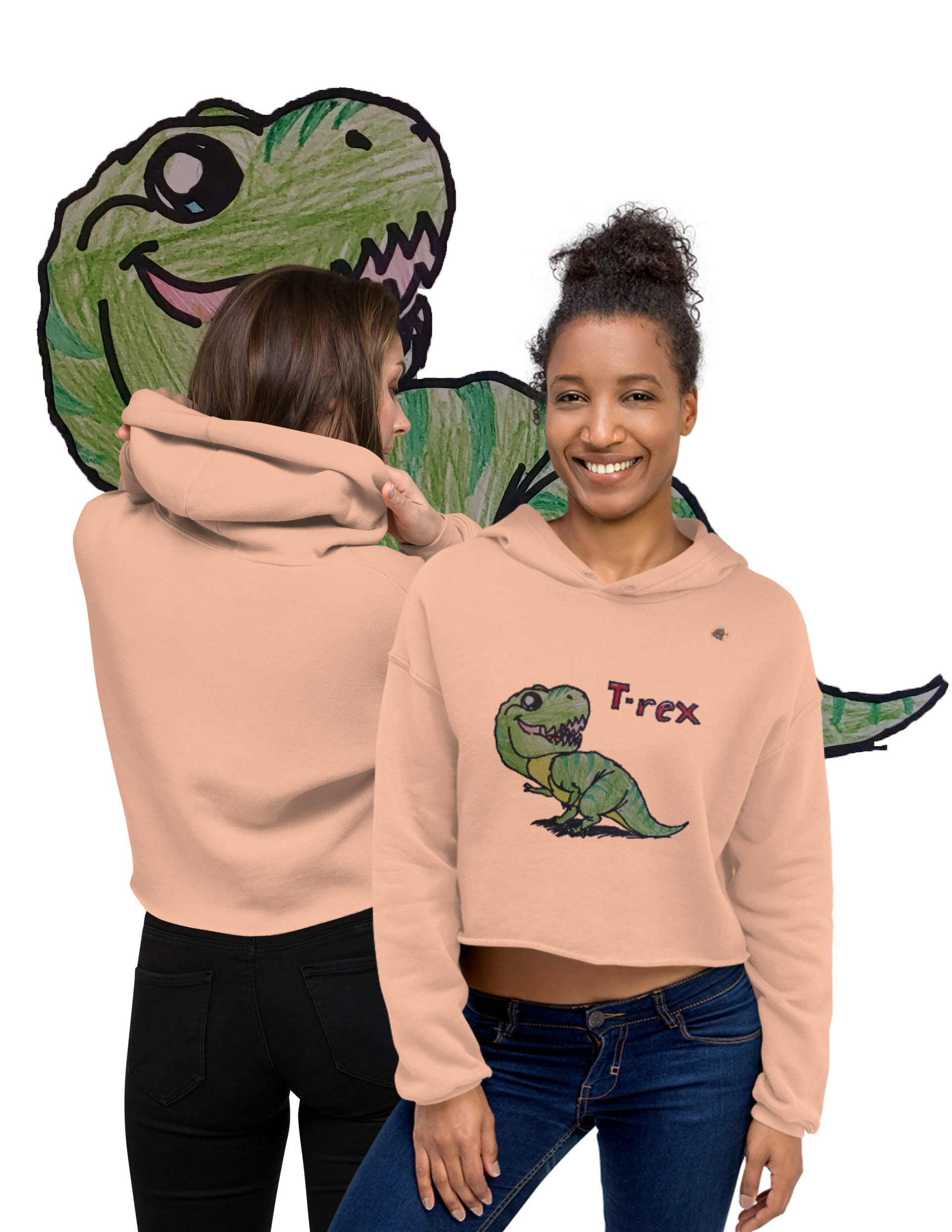 aledinno15 - crop top hoodie baby t-rex