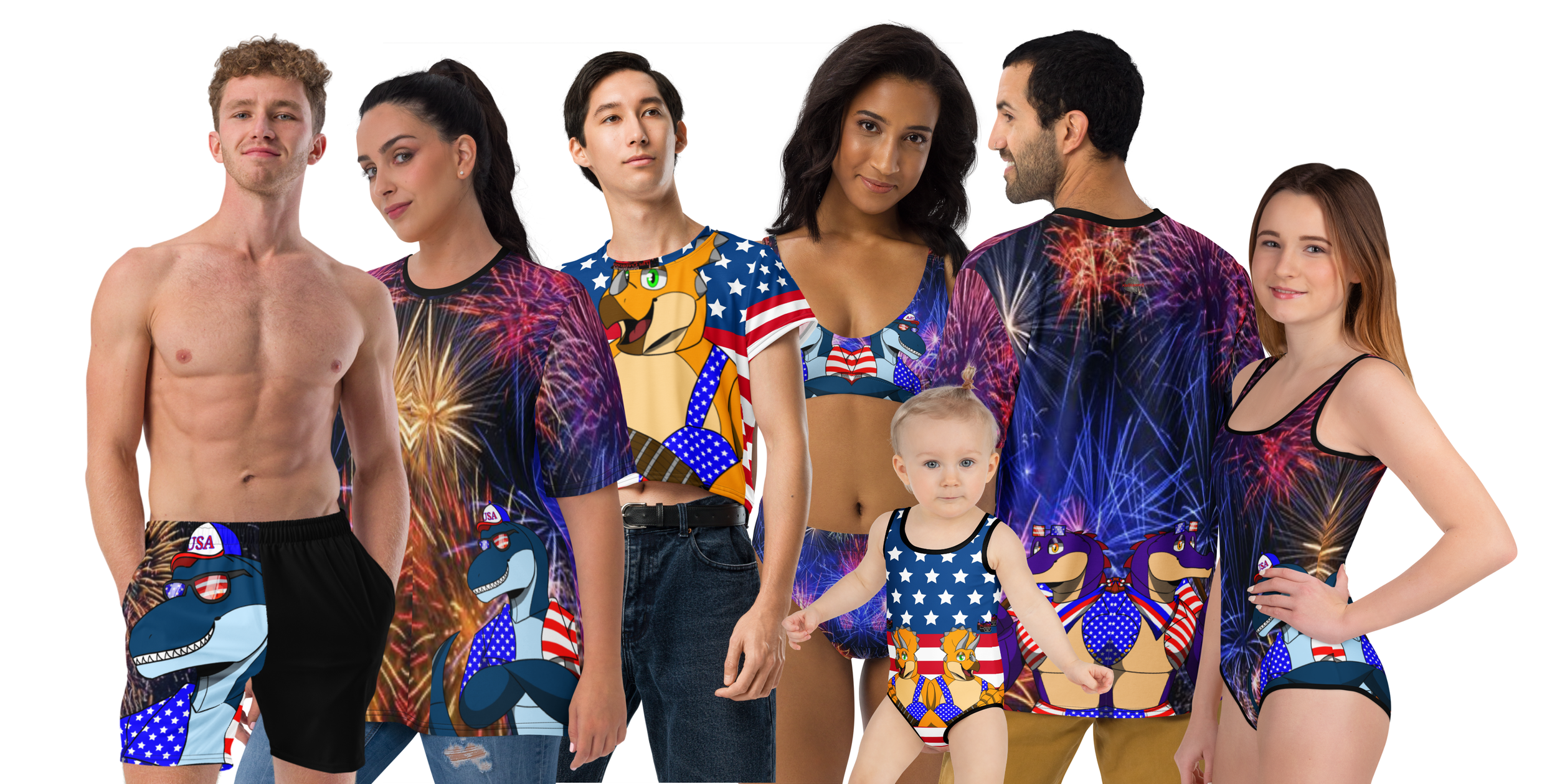 4 JULY INDEPENDENCE DAY CLOTHING, SHIRTS, SWIMSUITS, CROP TOPS