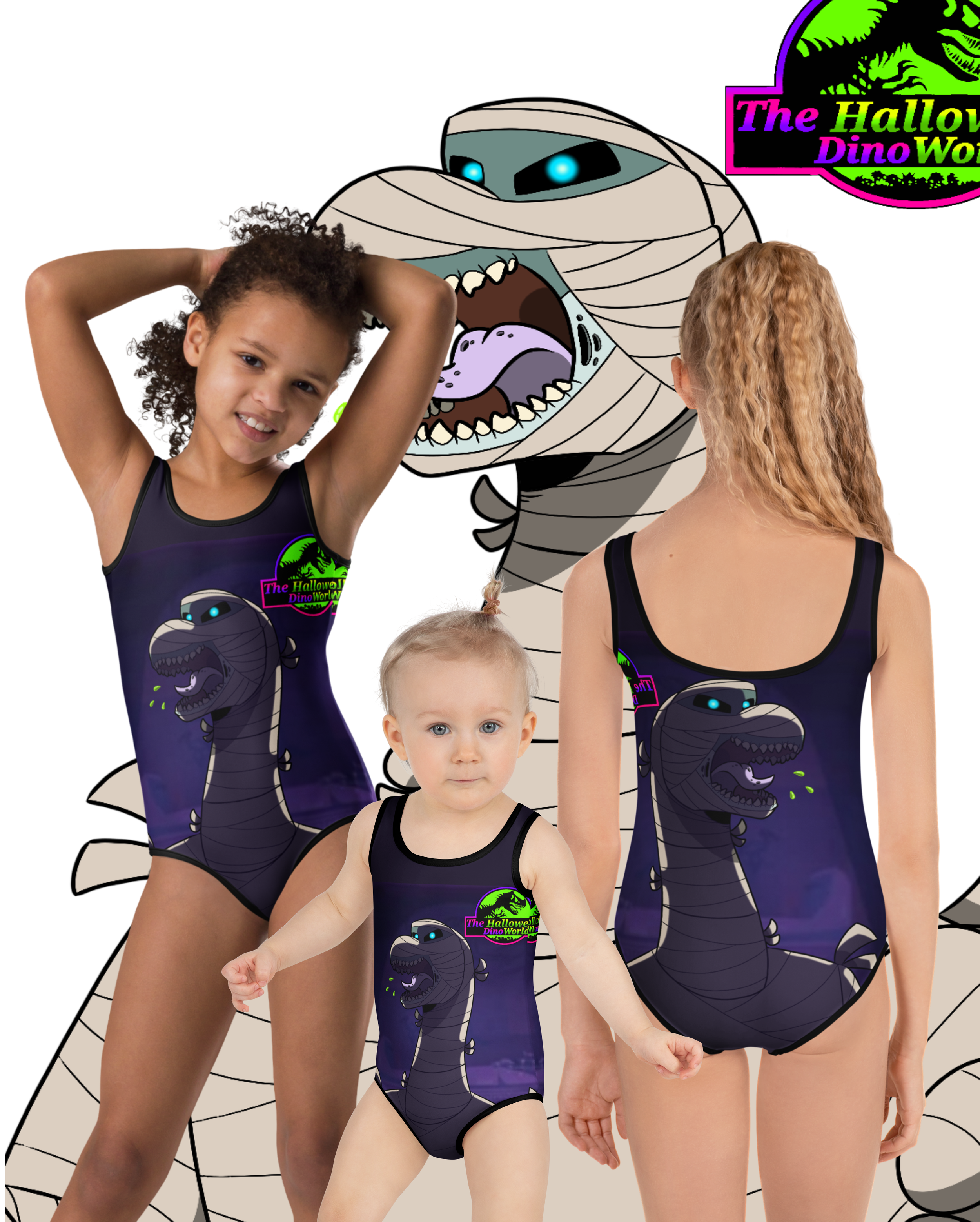 BRON THE BRONTO MUMMY All-Over Print Kids Swimsuit