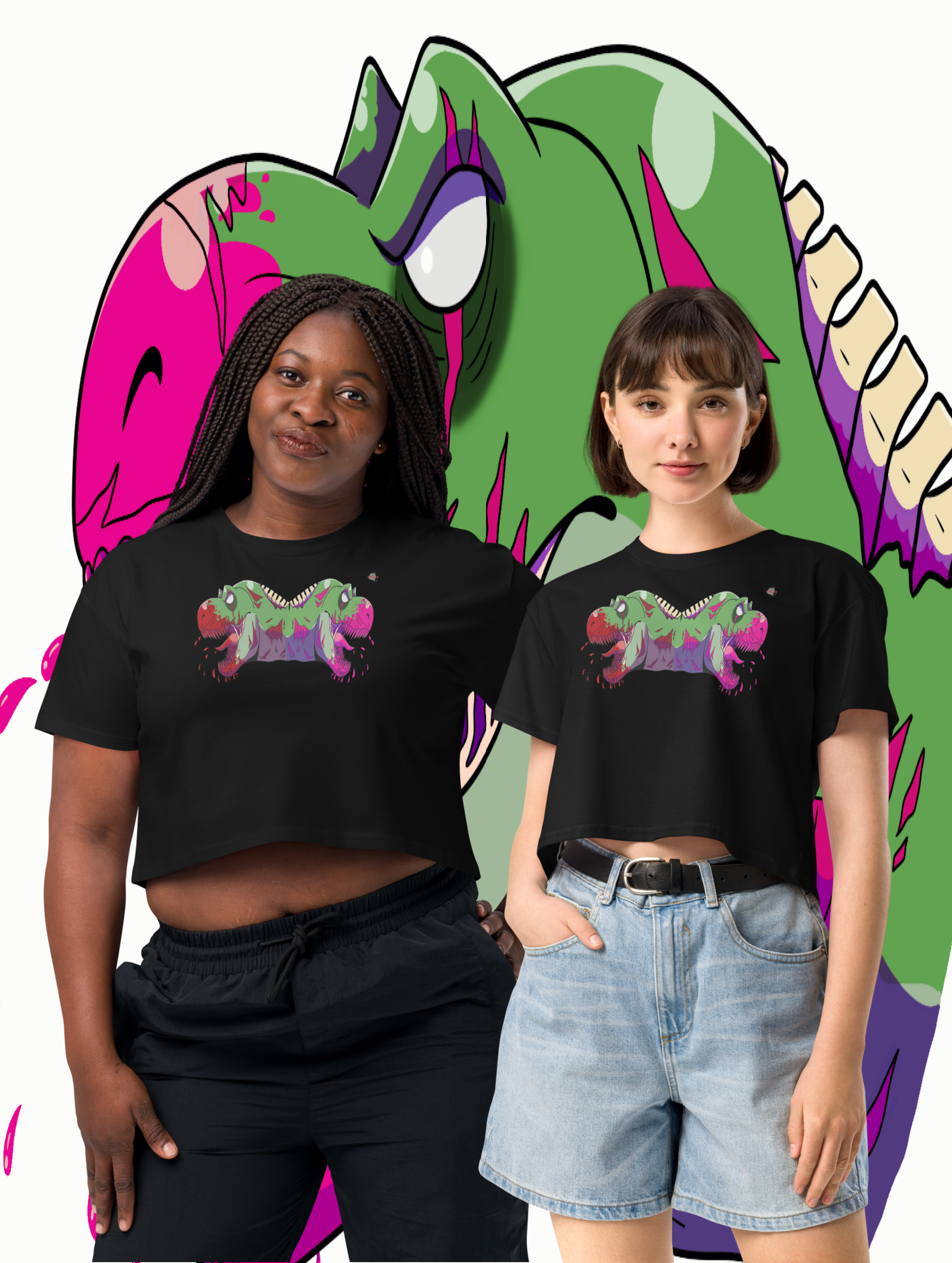 aledinno15 - ZOMBIE T-REX - Women’s crop top