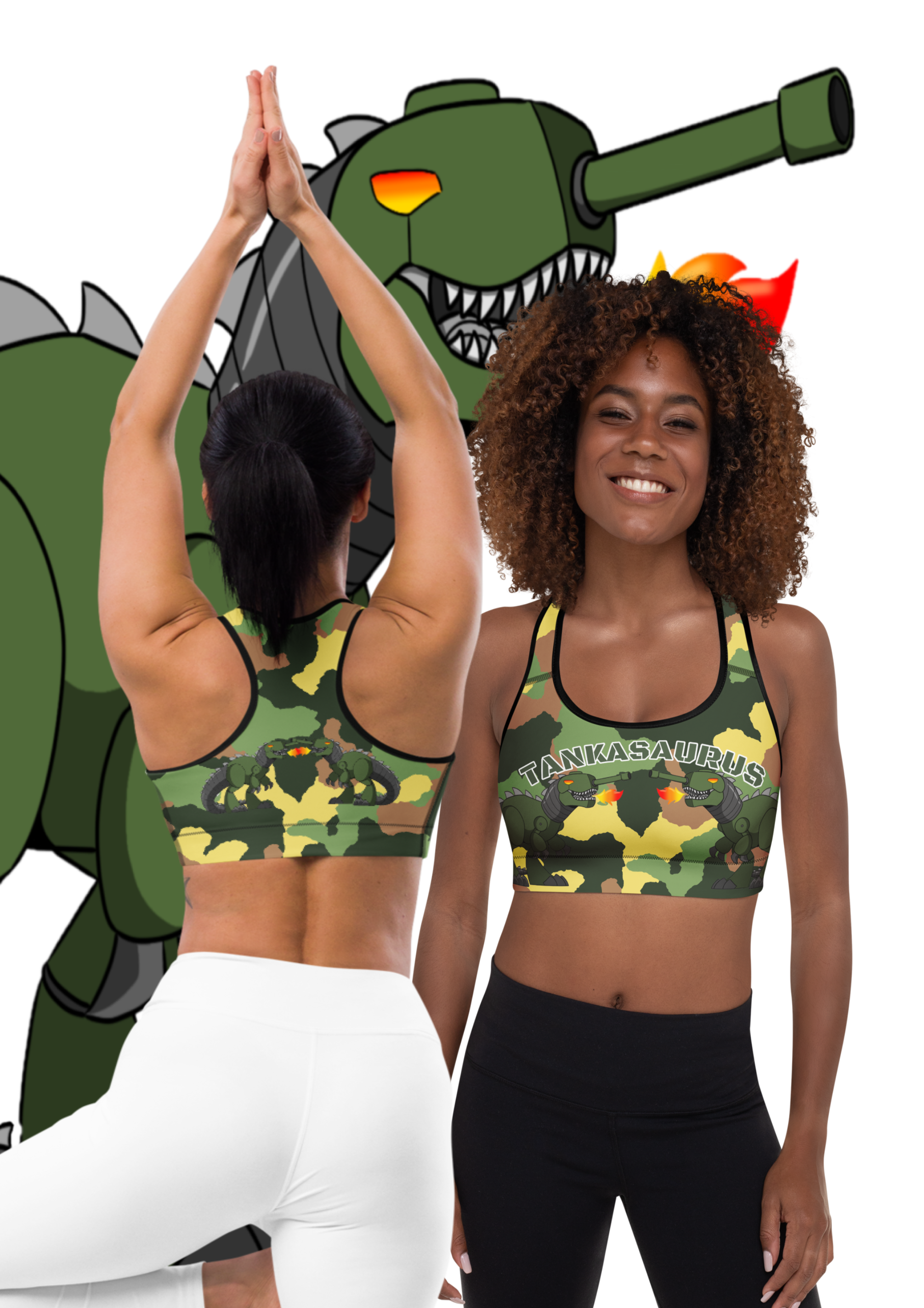 TANKASAURUS Padded Sports Bra