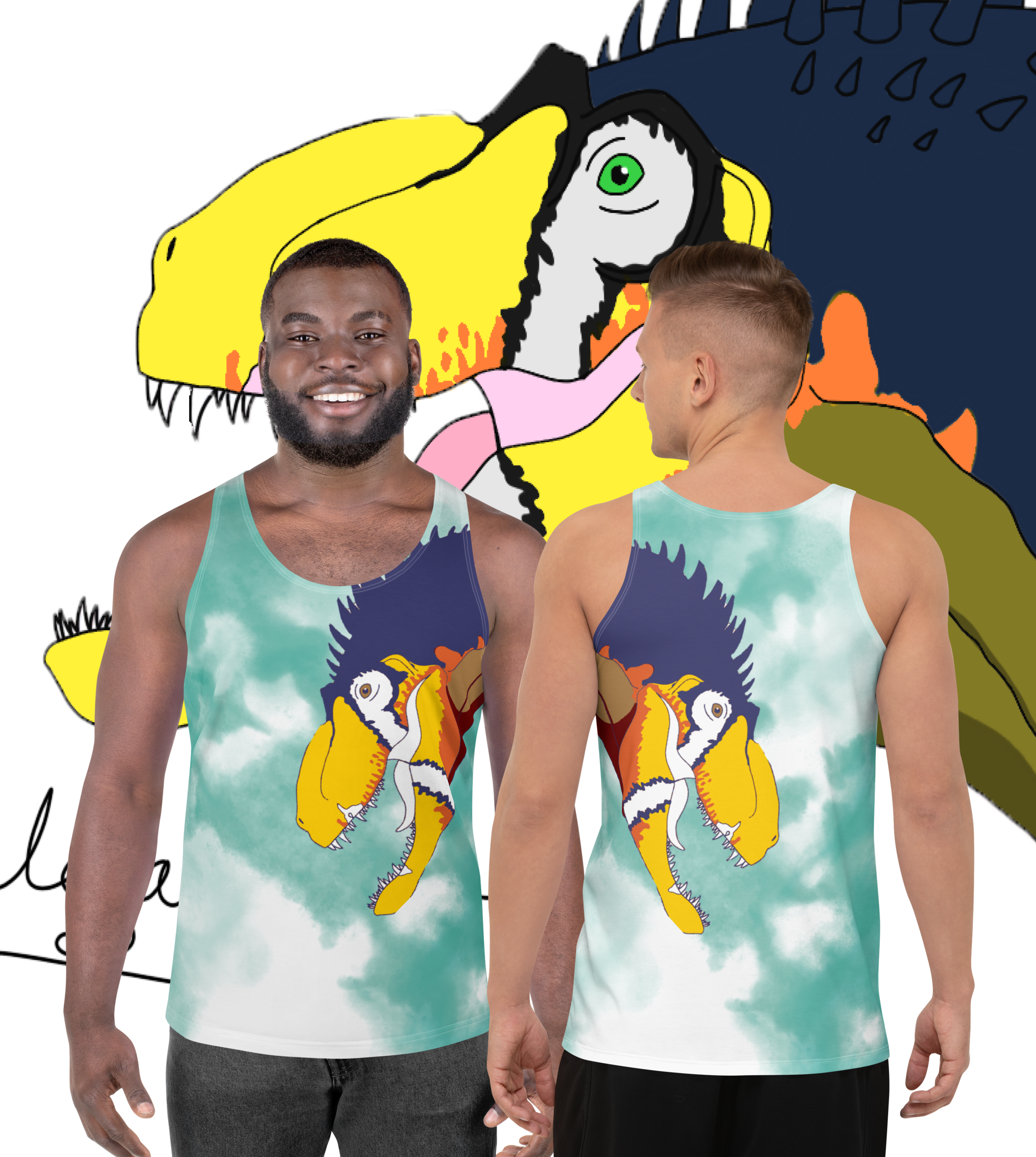 Broke Jaw Allosaurus Men's Tank Top