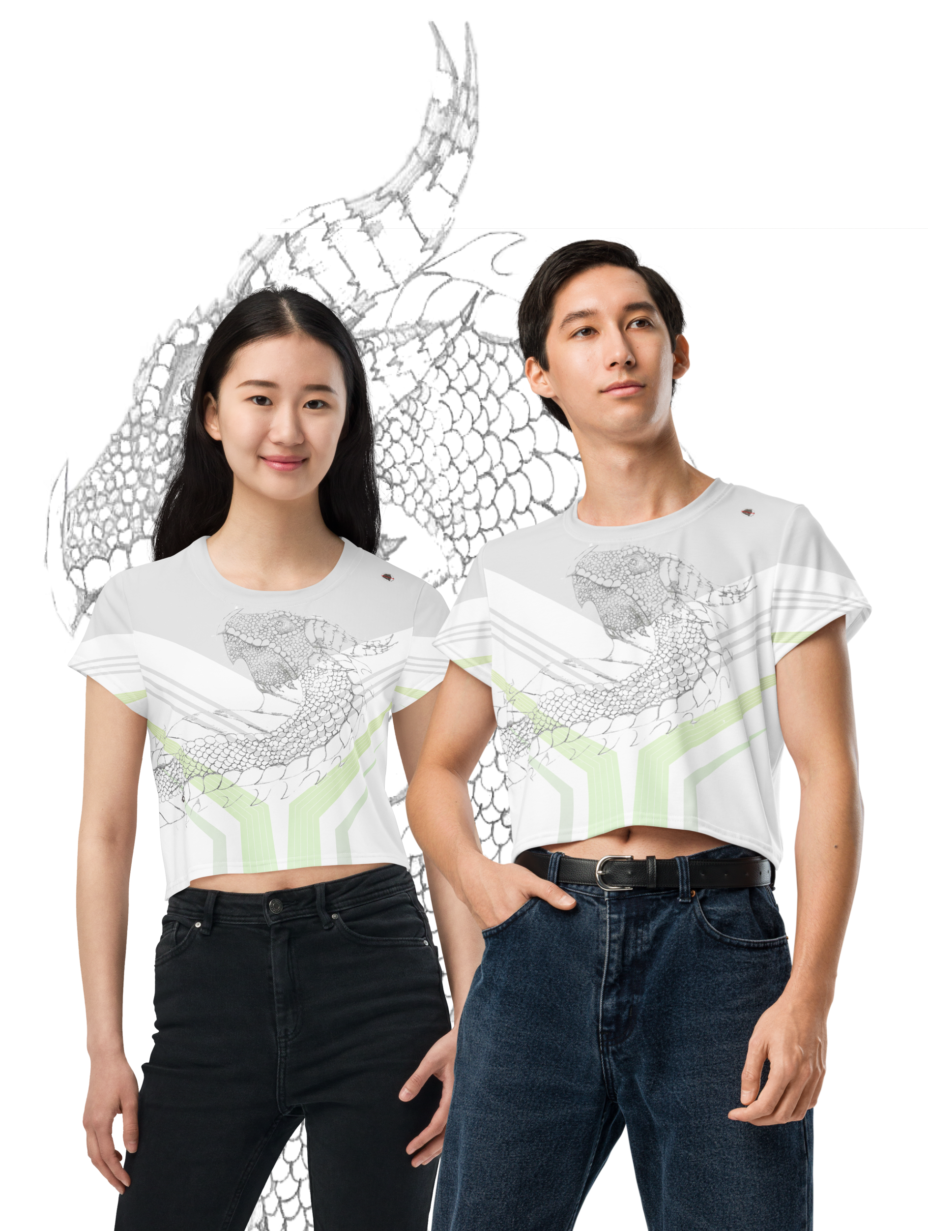 MIKODRAKGO Crop Tee Bianca
