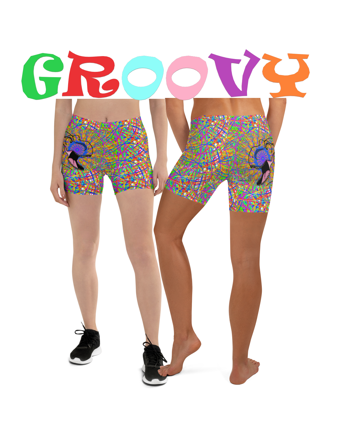 gROOVY rEX All-Over Print Shorts