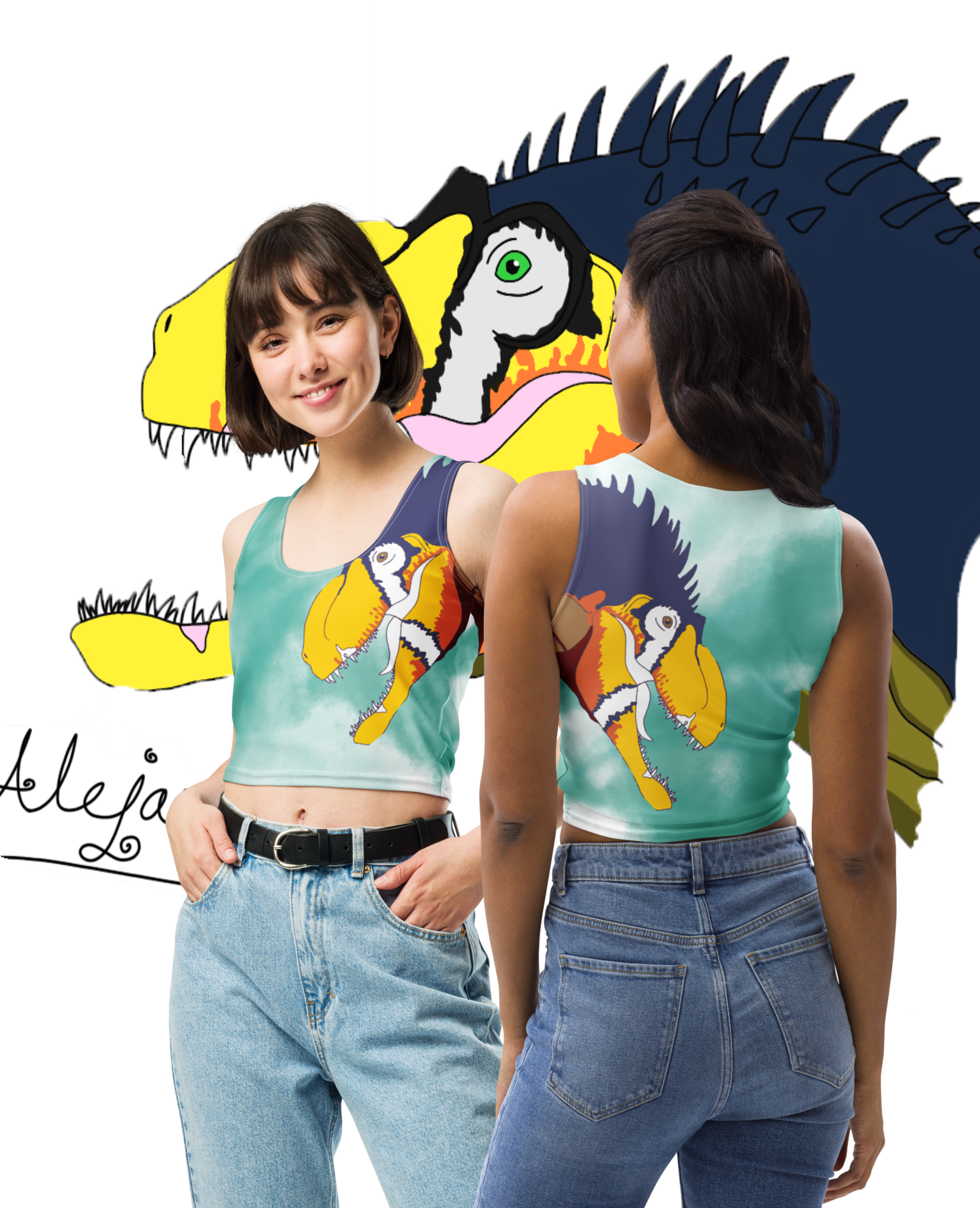 Broke Jaw Allosaurus Crop Top
