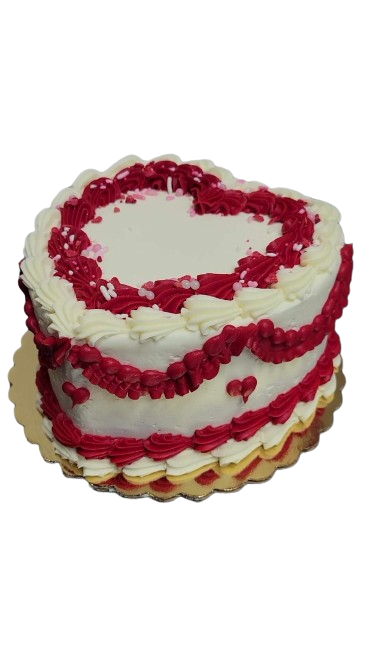 Vintage Style Heart Cake