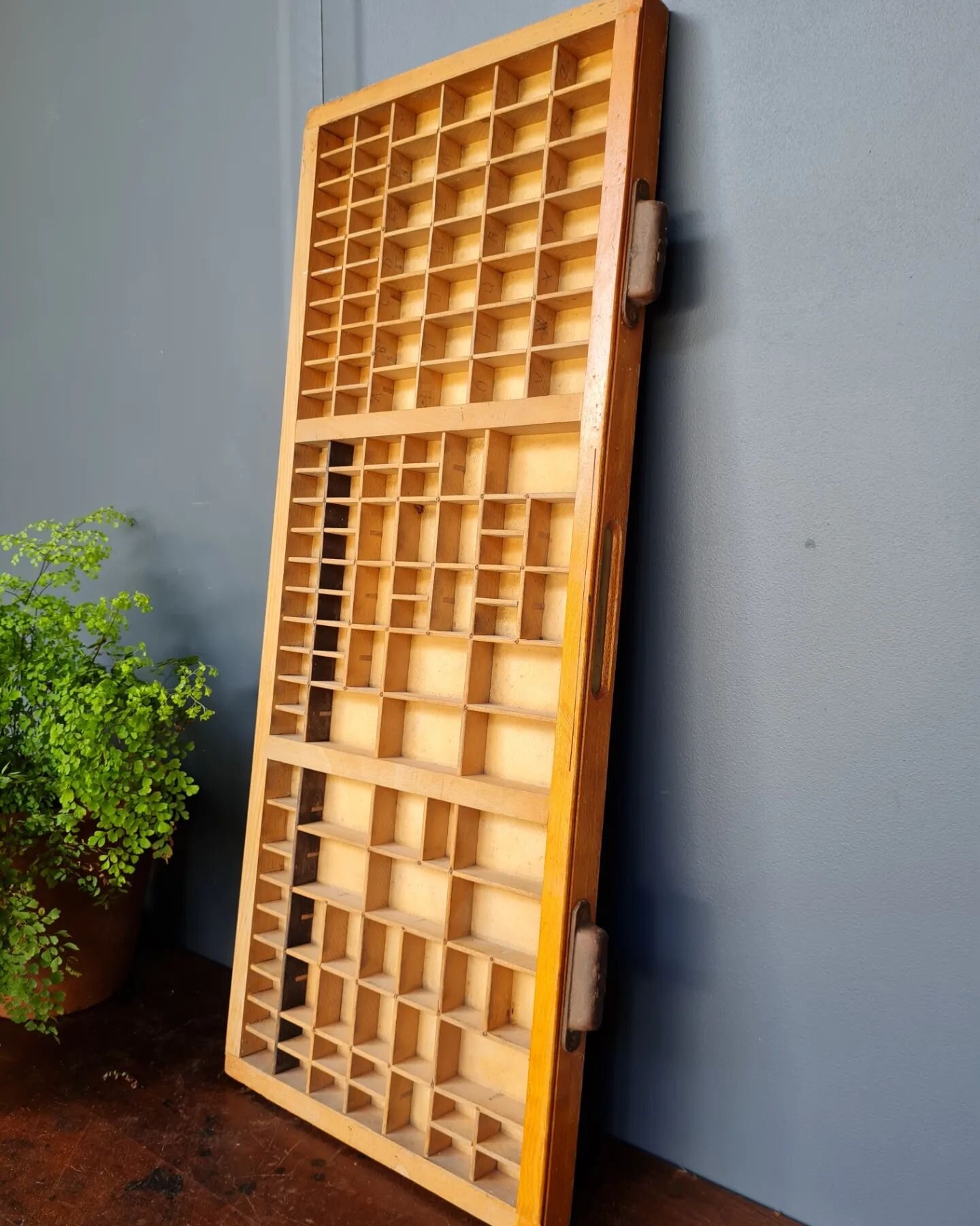 Vintage printers tray.&nbsp; Lots of little partitions.&nbsp; It measures 833mm x 330mm x 37mm. $130
Postage $18.95 Australia wide.
Comment sold to purchase &amp; we will reply &amp; message to confirm.

We are always happy to combine postage.