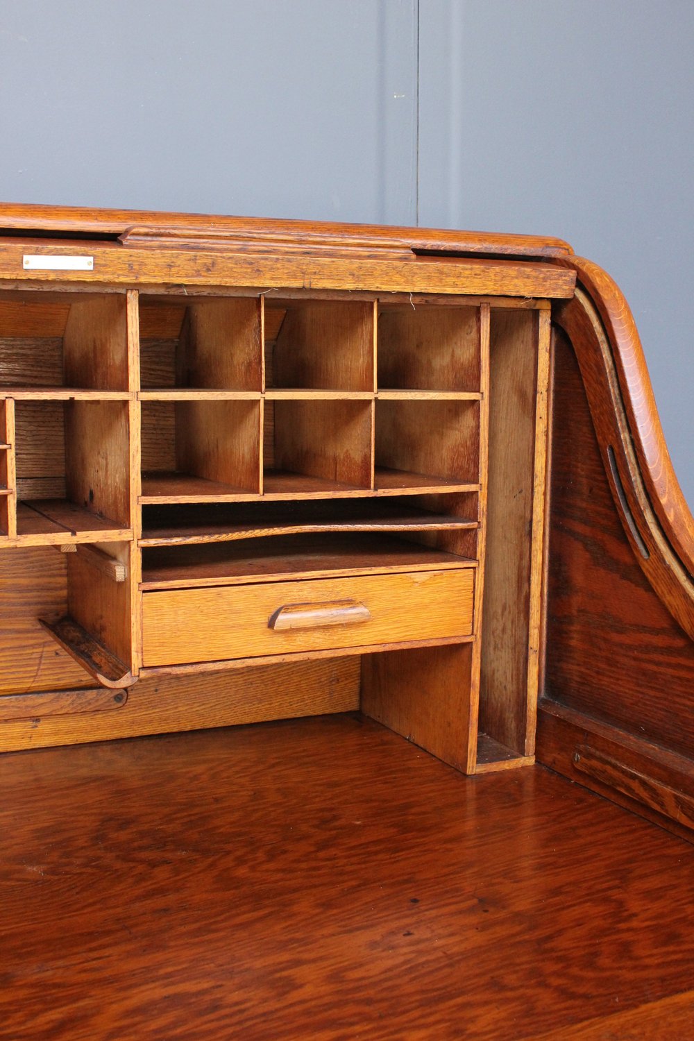 Antique Oak Roll Top Desk — Little Wing Antiques