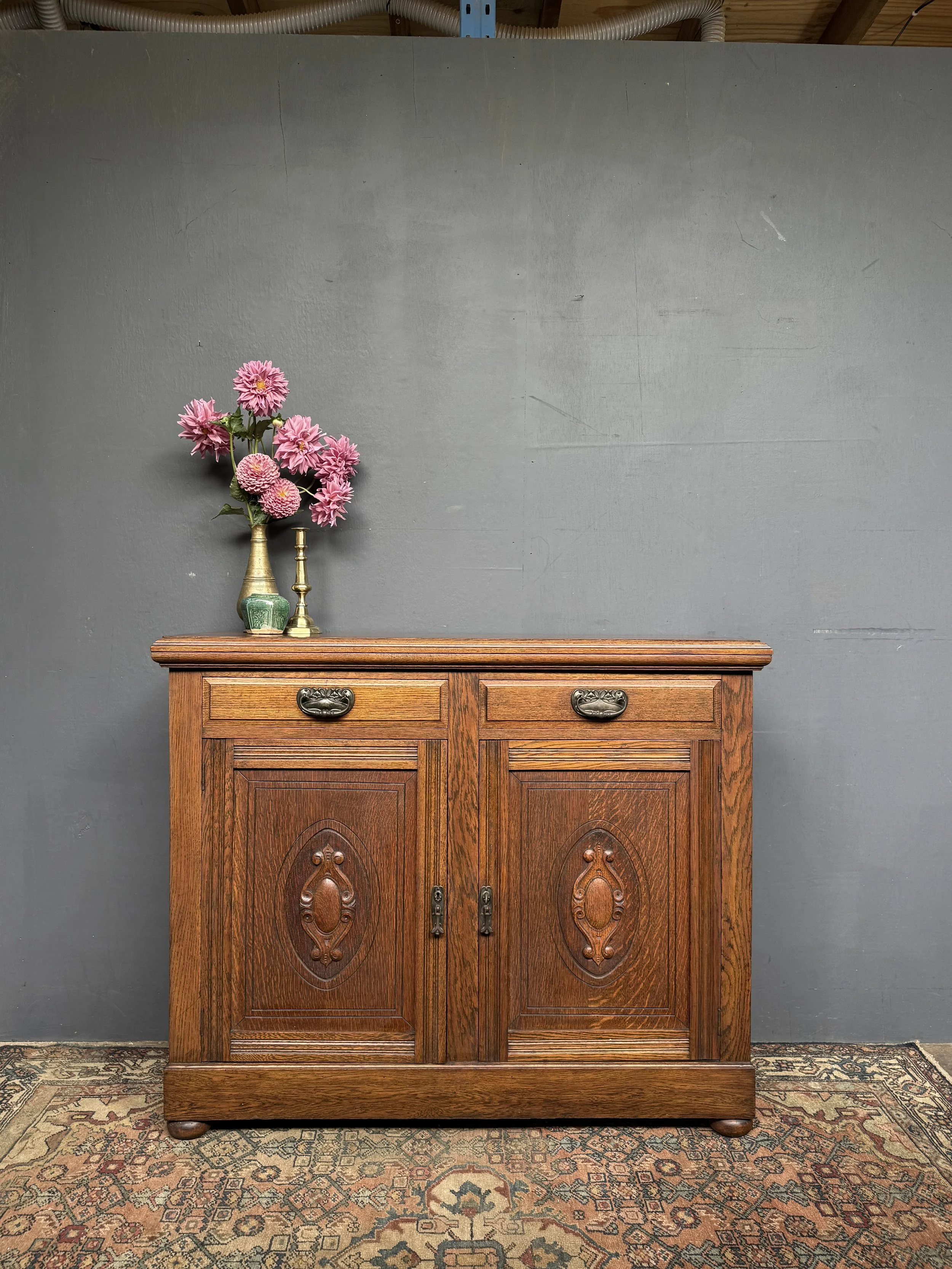 Edwardian Oak Sideboard Circa 1910