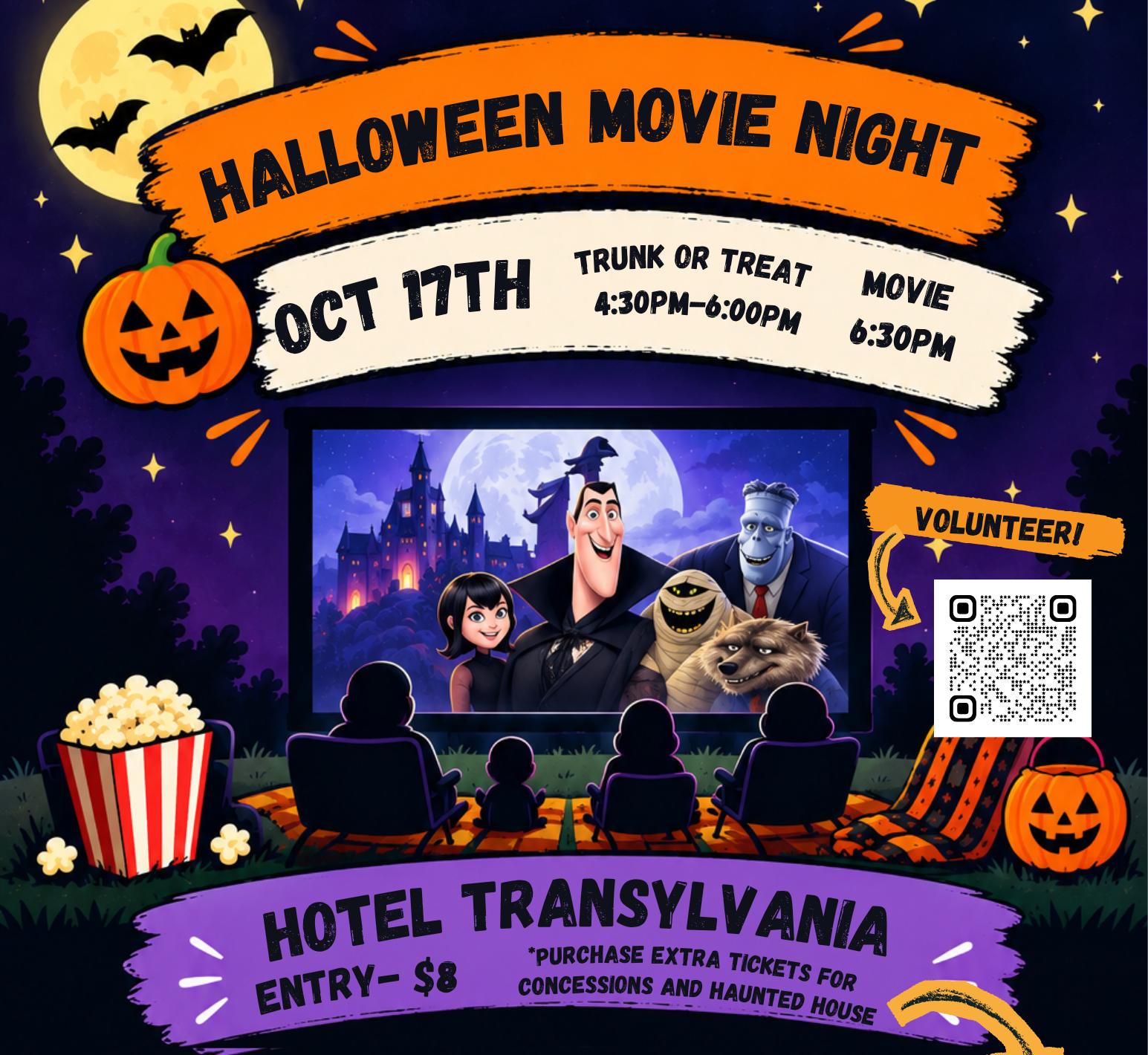 Halloween Movie Night + Trunk or Treat - Get Tickets at the Gate!!!