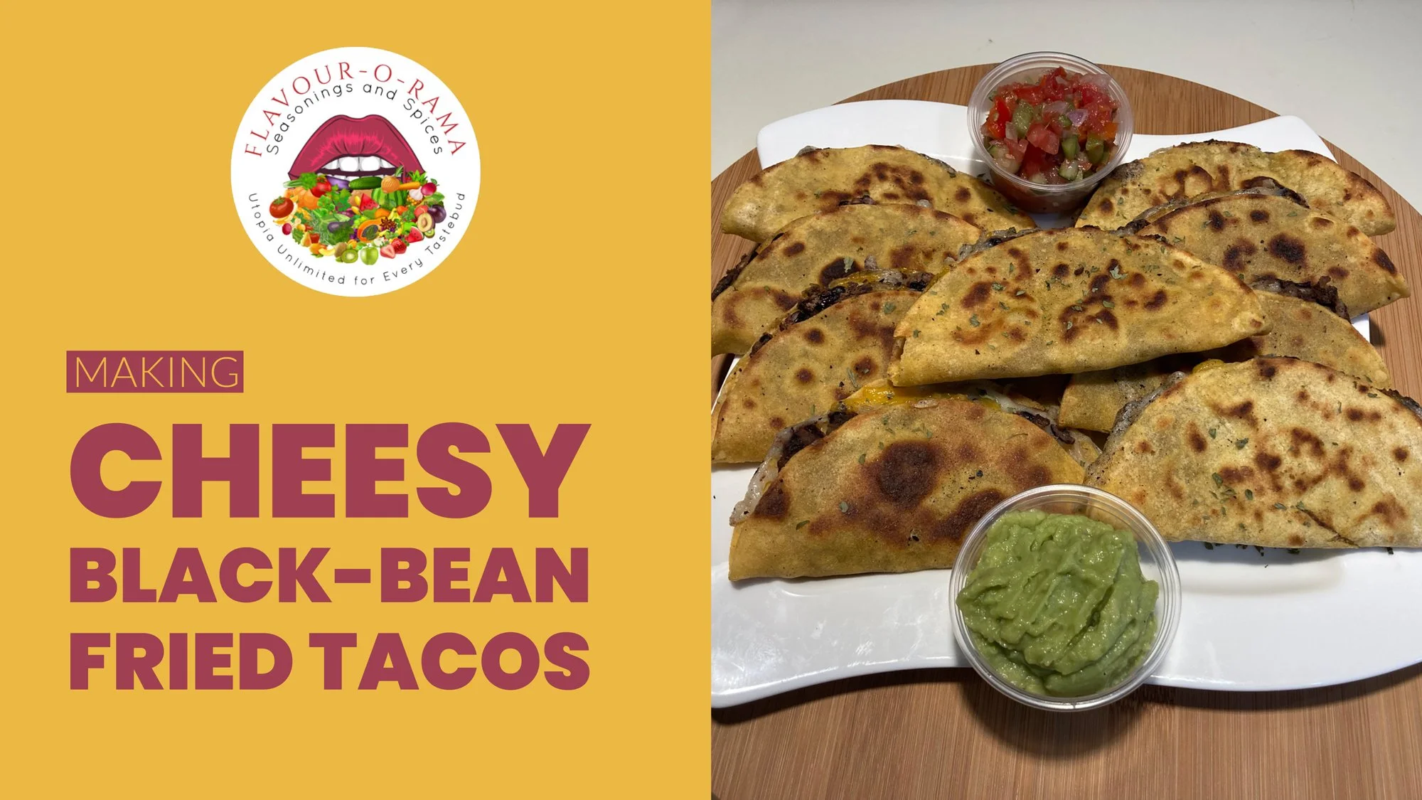 Flavour-O-Rama Cheesy Black Bean Fried Tacos