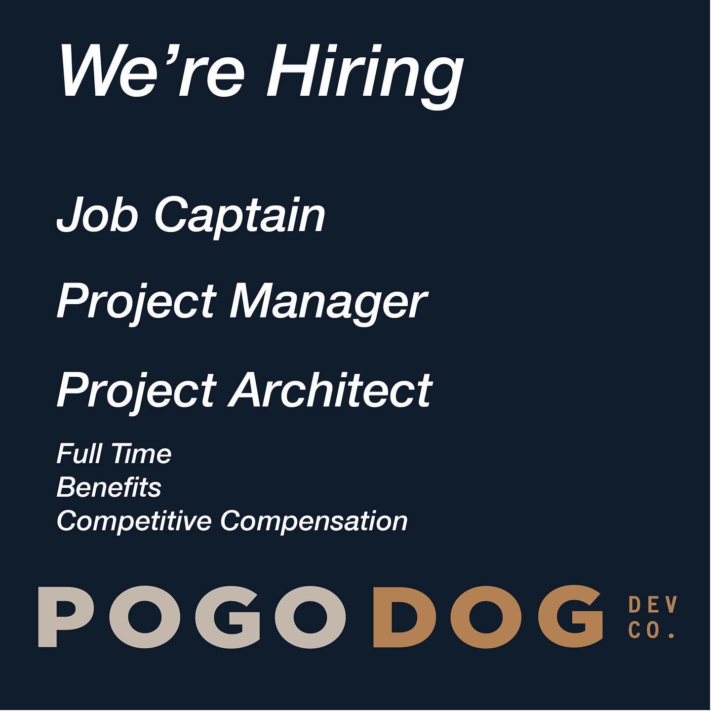 We&rsquo;re Hiring on our design team.  Email jake@pogodevco.com