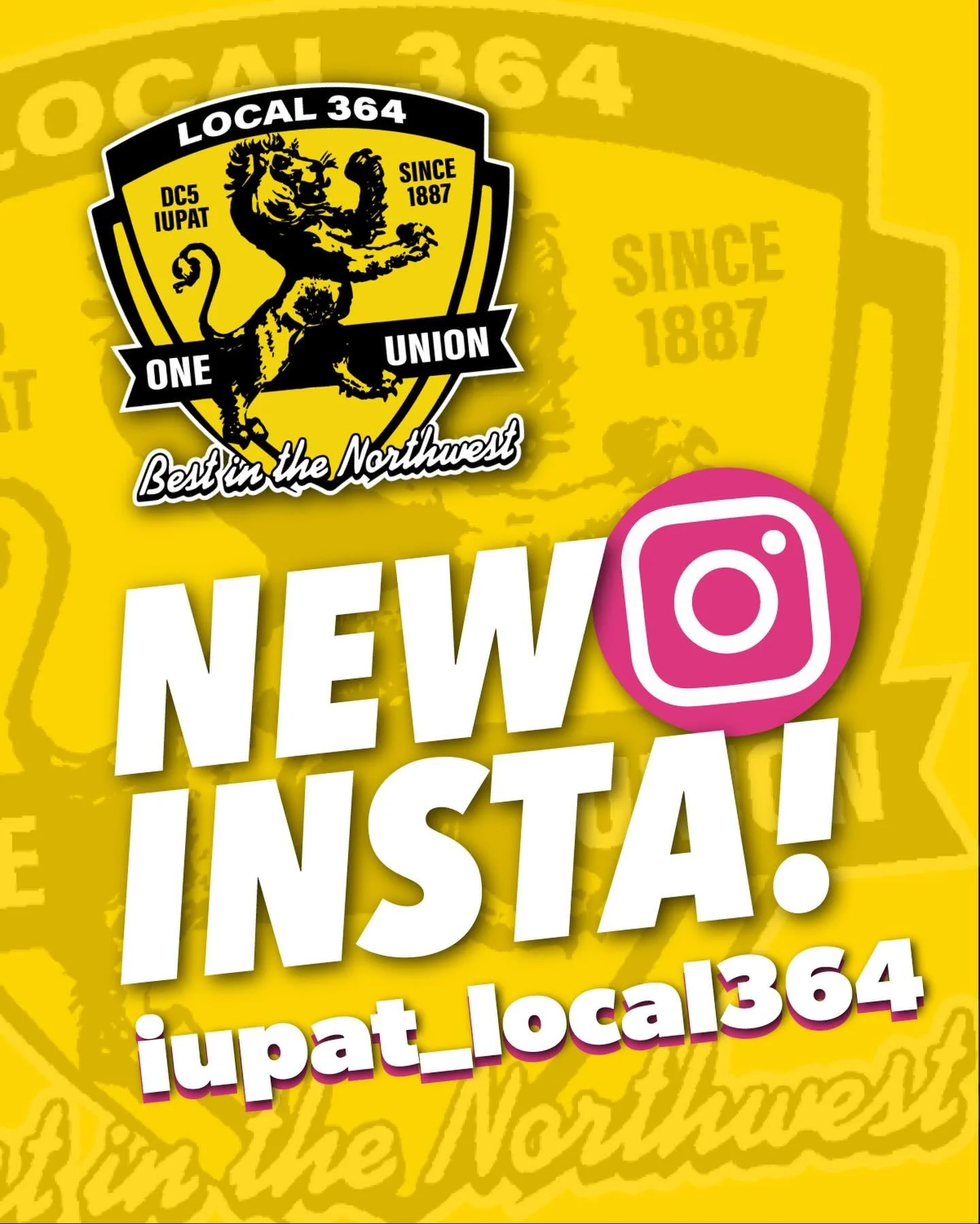 ONE MORE TIME, Local 364 has an Instagram you should be following! If you are a 364 Taper, send us your photos and videos of the work you do (BE SAFE) so we can let the world know that IUPAT is the ONE AND ONLY TRUE Drywall Finishers union. All the o