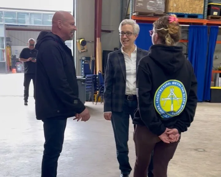 Thank you, Governor Kotek for visiting Local 740&rsquo;s state-of-the-art Apprenticeship Training Center and our future generation of master Glaziers. We are a proud union and we are ready to work. We are grateful for your support of union labor, Pro