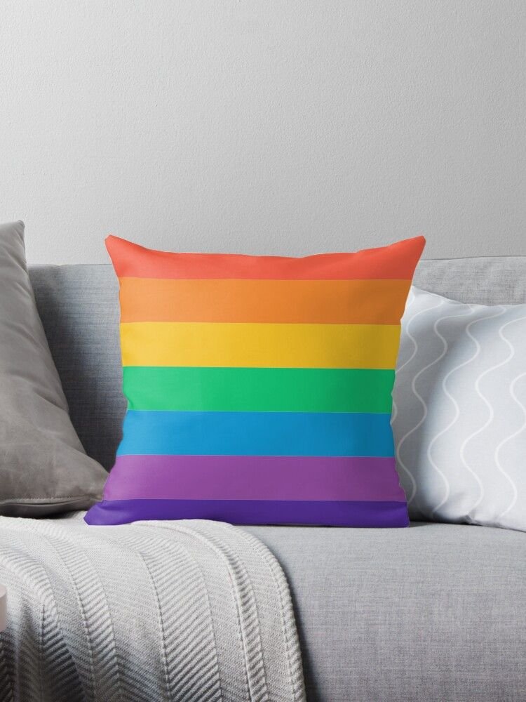 Rainbow flag Throw Pillow.jpeg
