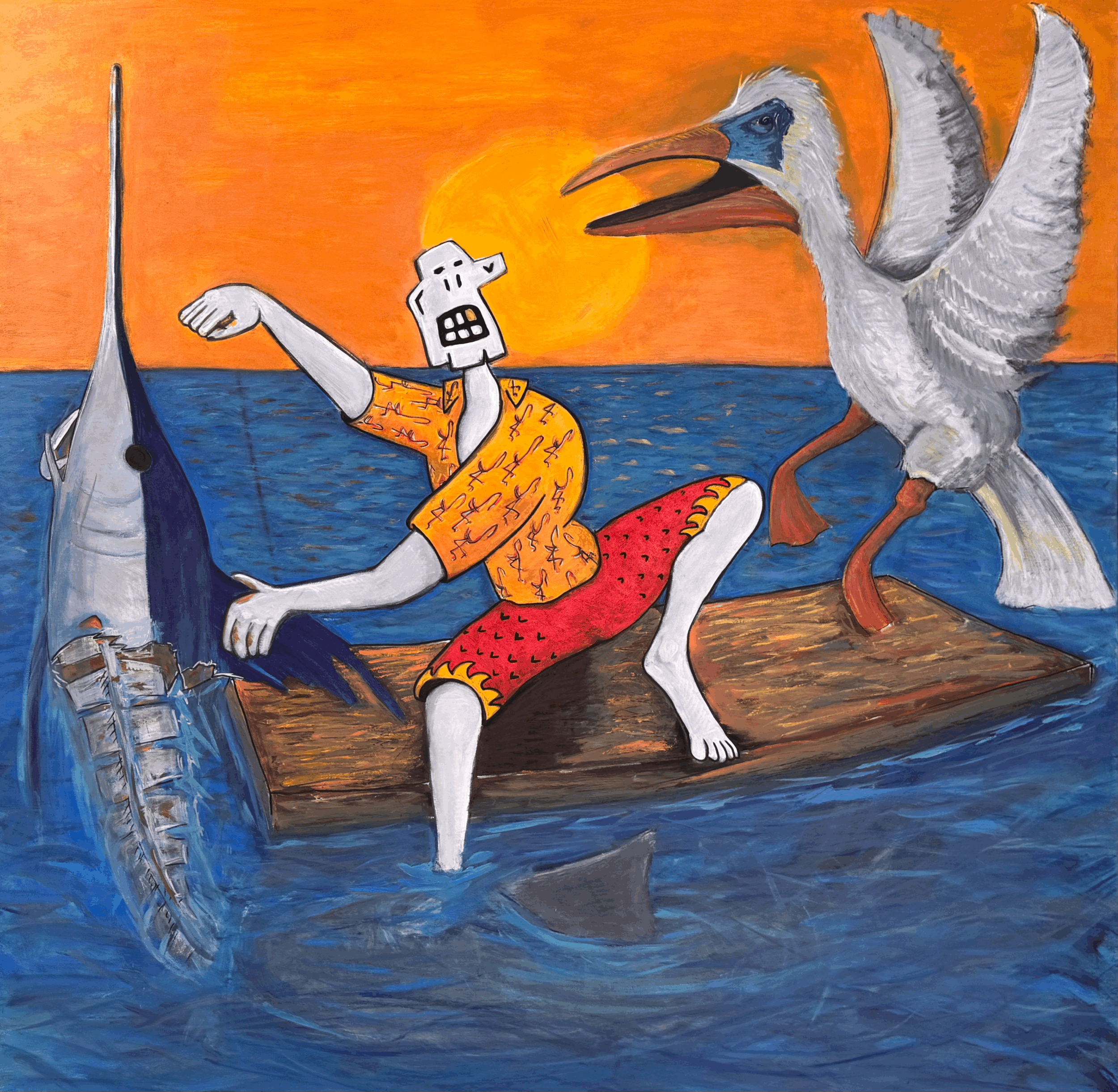 Joe Hueso and The Sea | Acrylic | 48x48in