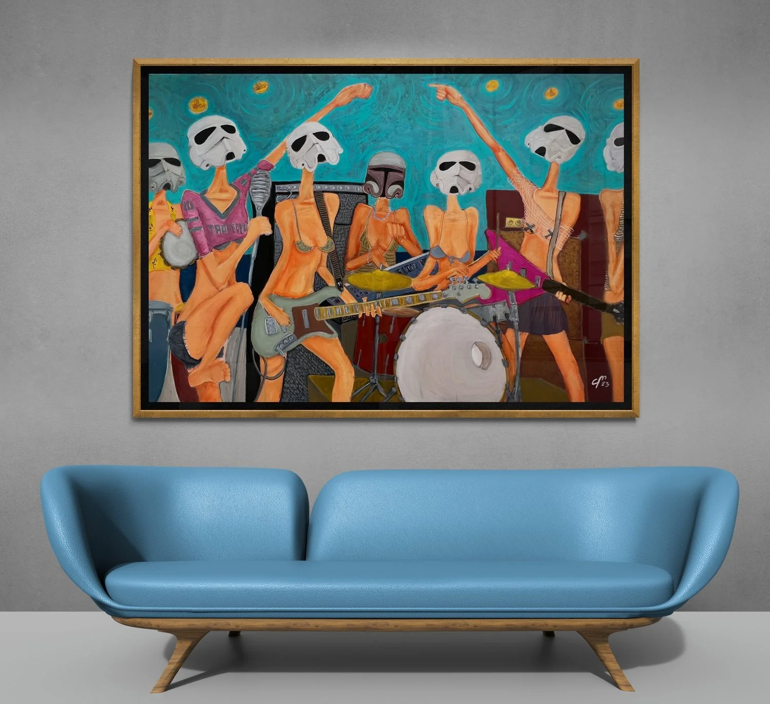 Troopertina Live | 72x48in |Acrylic Painting