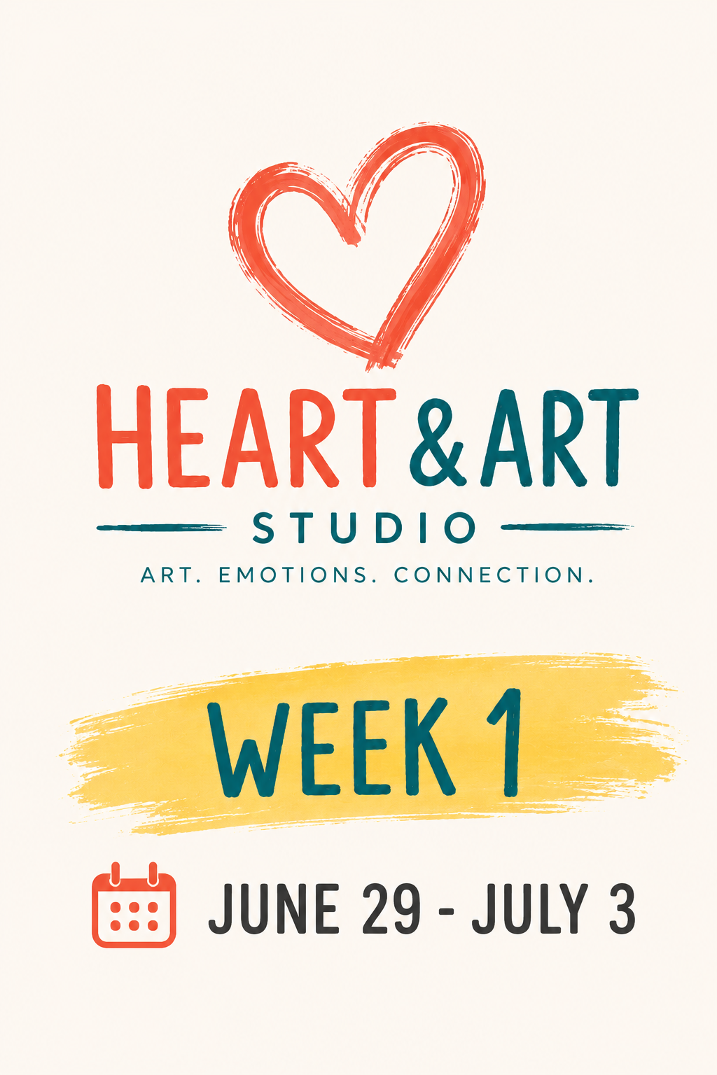 Heart & Art Summer Camp – Week 1 - JUNE 29 - JULY 3