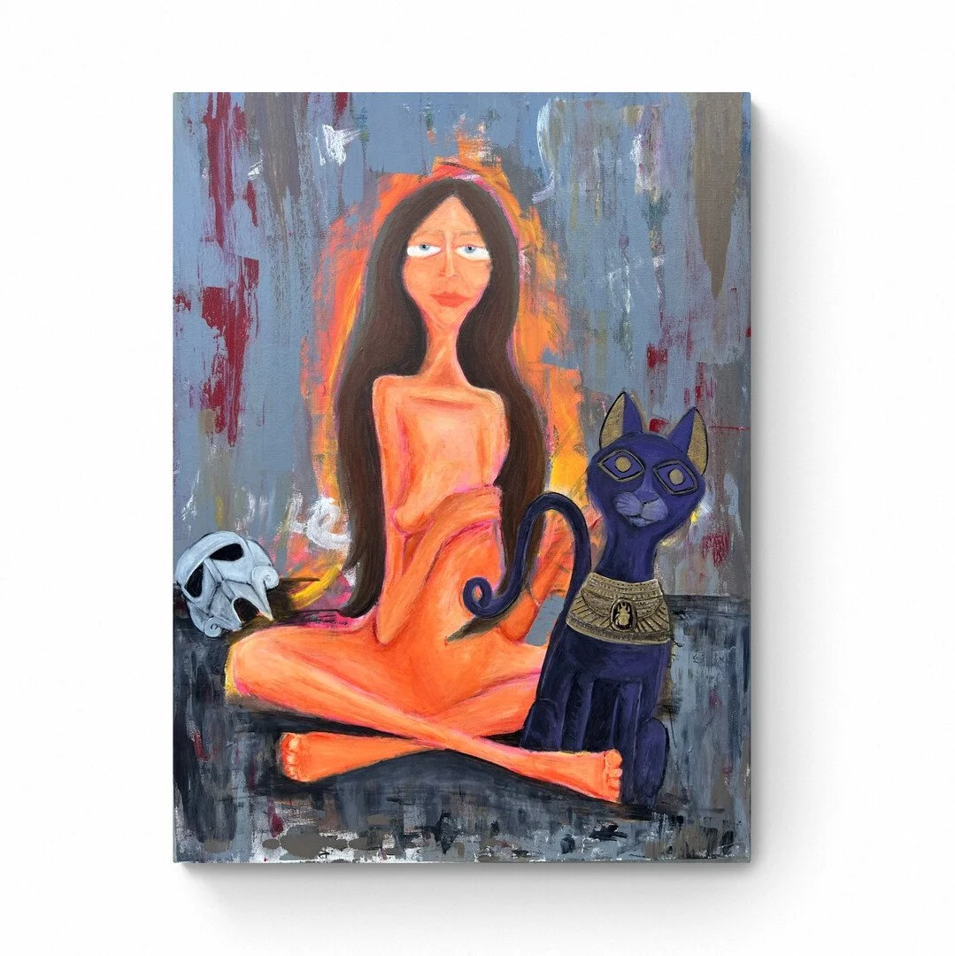 Enigmatic Muse.  | Acrylic  36 x 48 in
