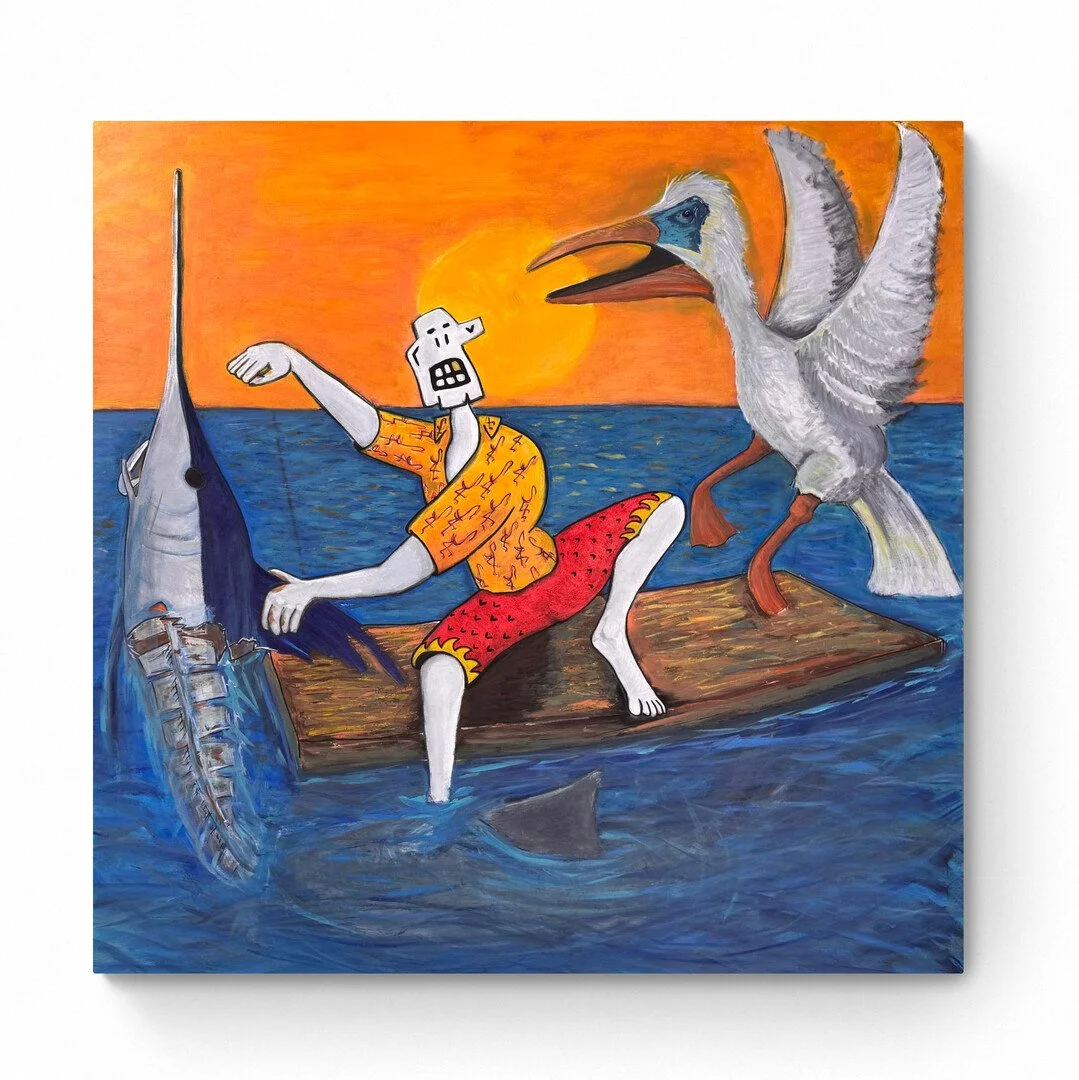 Joe Hueso and The Sea | Acrylic | 48x48in