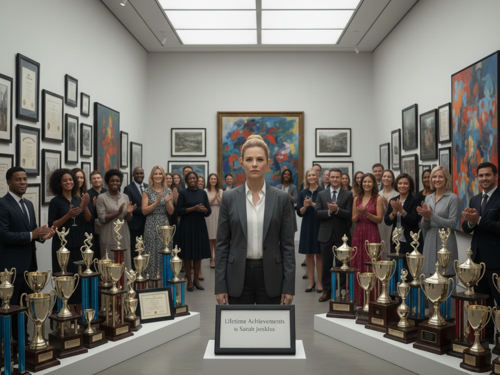 a woman accomplishing tons of achievements but still feels empty or nothing is enough