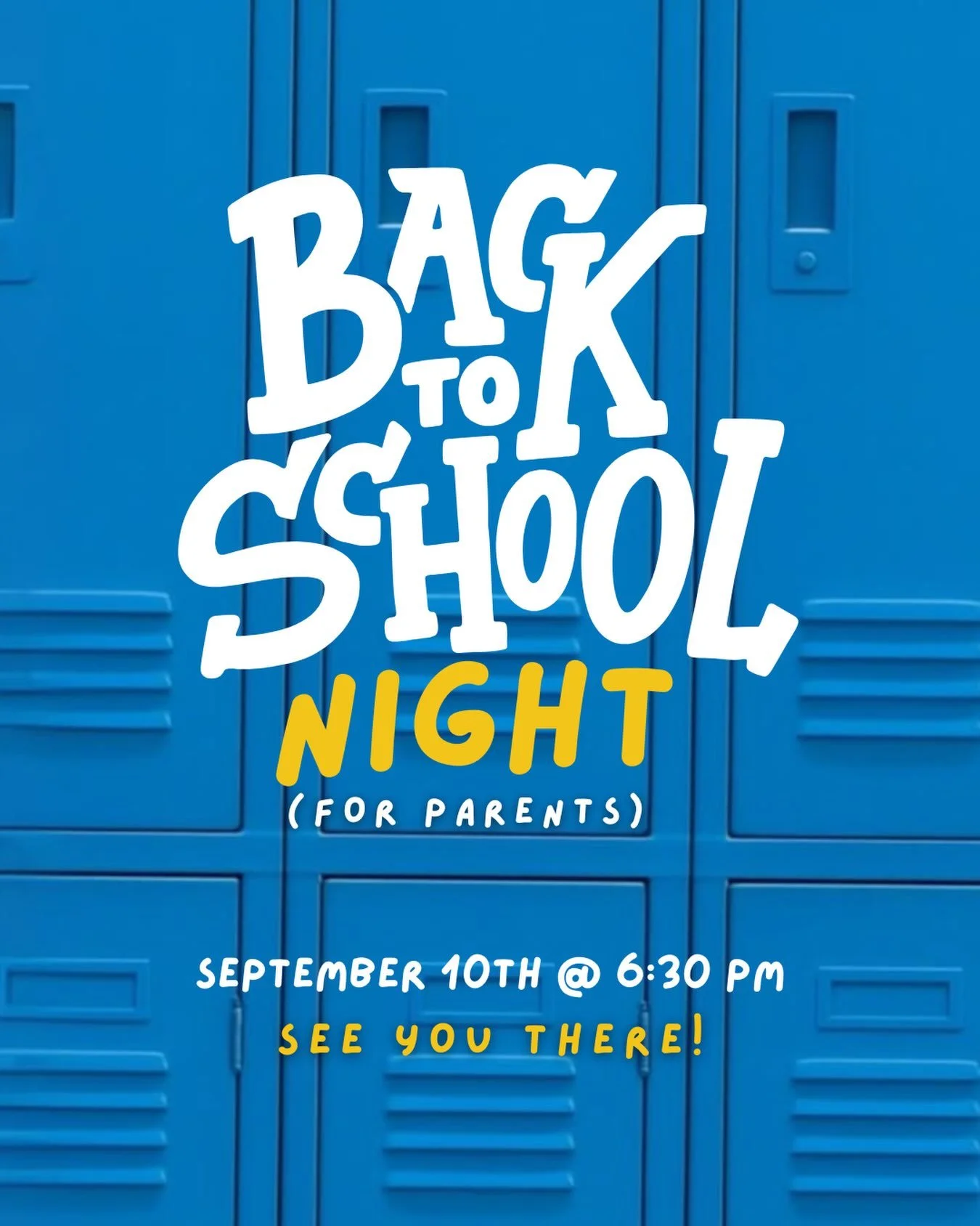 Parents! We encourage you to attend Back to School Night on September 10th starting at 6:30 pm! You will have the opportunity to see your student&rsquo;s classes, talk to their teachers, and learn more about what they will be studying this year! 

Pa