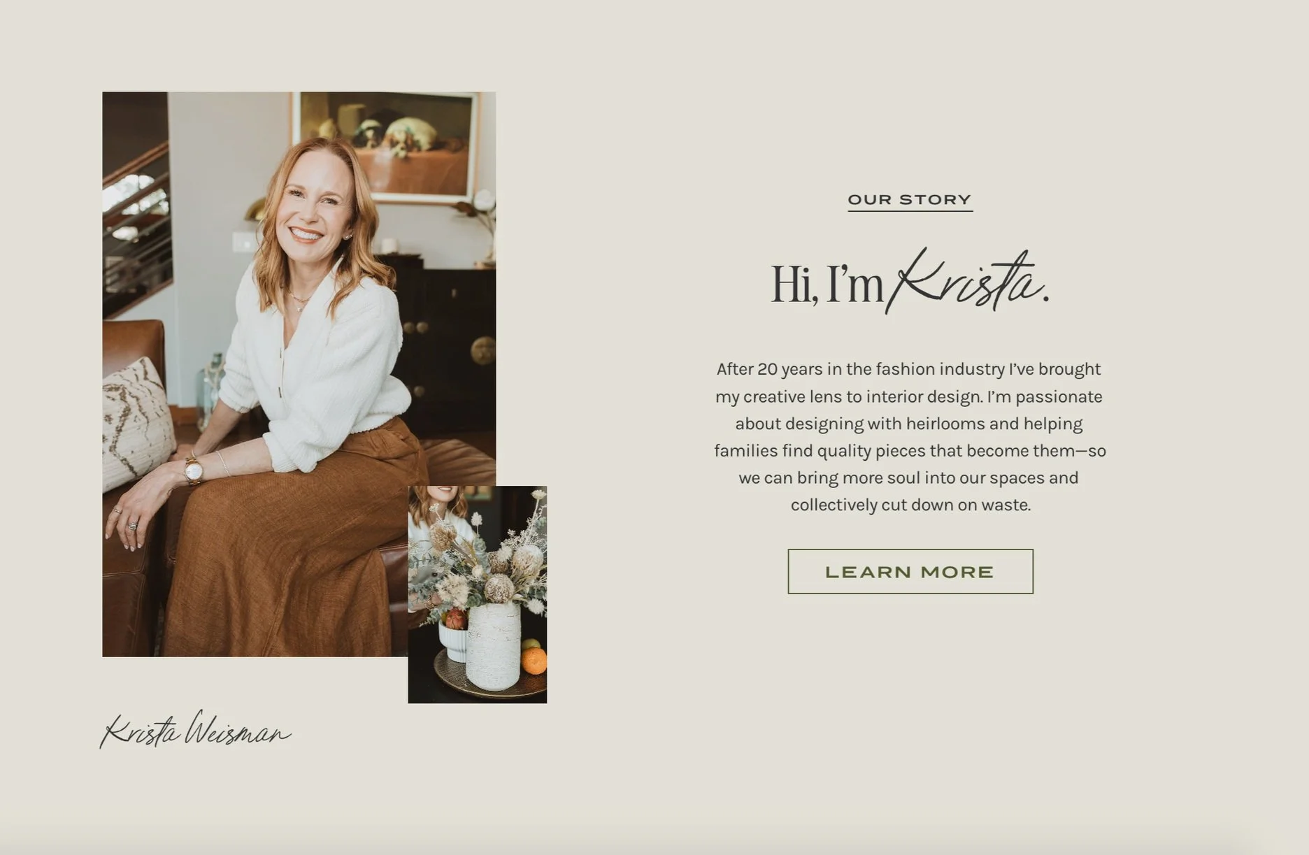 Our Story Section Screenshot