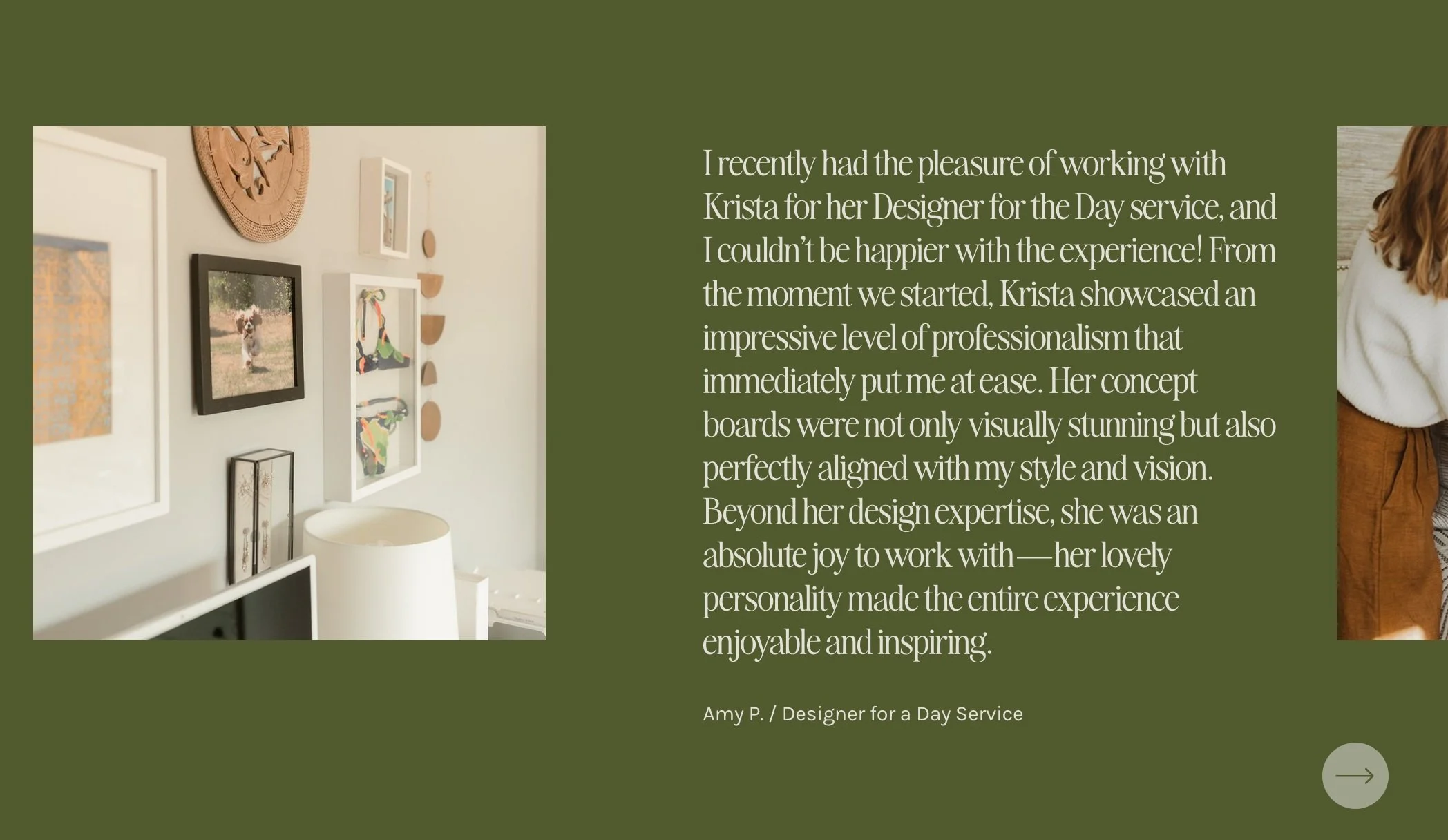Quote Section of Website Screenshot
