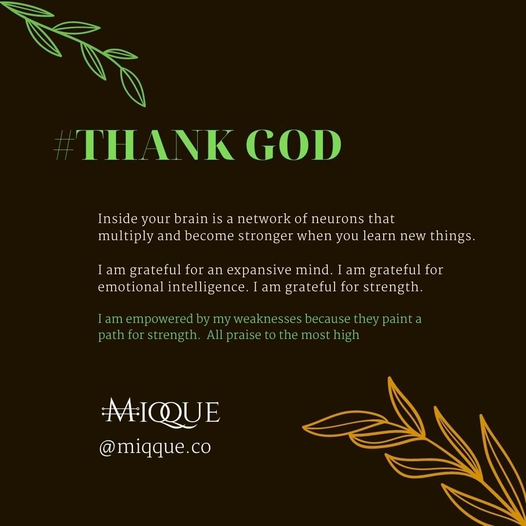 Thank God for strength. Sometimes we allow ourselves to be weaker than we have to be for comfortability. My everyday count by pushing yourself past the point of exhaustion 
&bull;
God bless you
&bull;
For more affirmations FOLLOW US @miqque.co
For mo