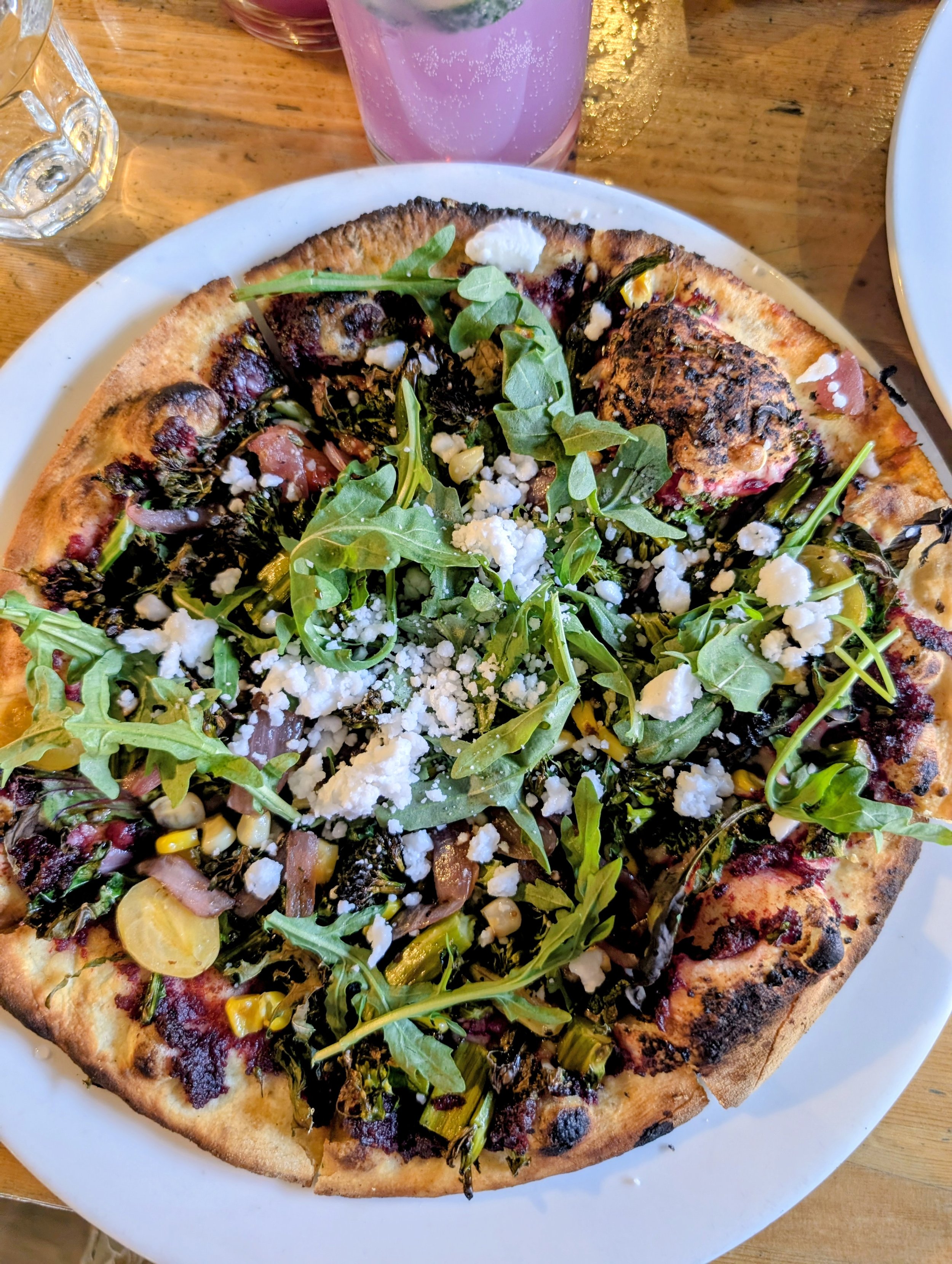 Harvest Pizza, Rocky Mountain Flatbread Co, Canmore, AB