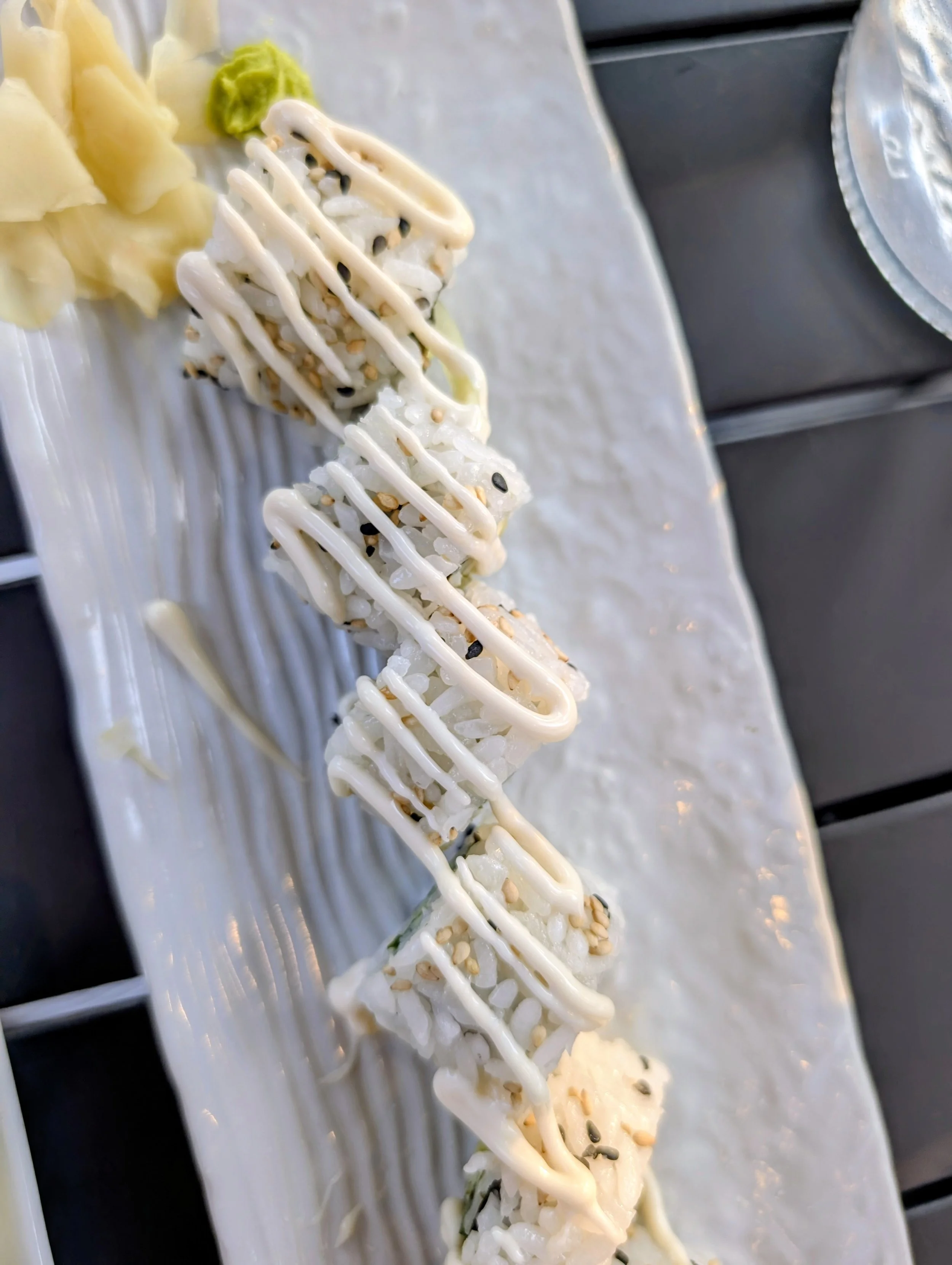 Vegan sushi from Wild Orchid Bistro, Canmore, AB