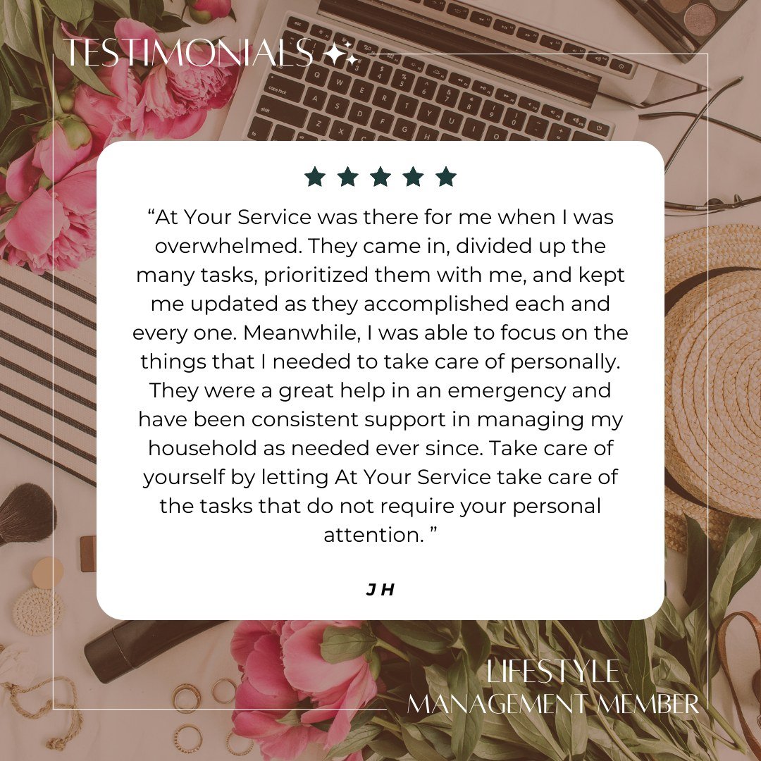 ✨ We love our members! 

#atyourservicesf #lifestylemanagement #virtualassistant #wearheresf #hifromsd #ays #ayslife #testimonials #TestimonialTuesday