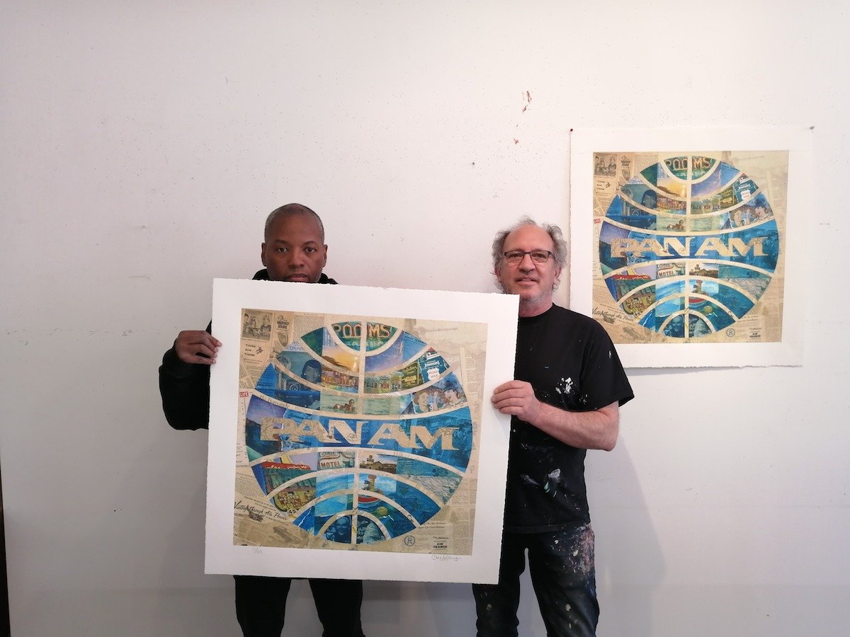 Cey Adams and Gary Lichtenstein with PAN AM edition