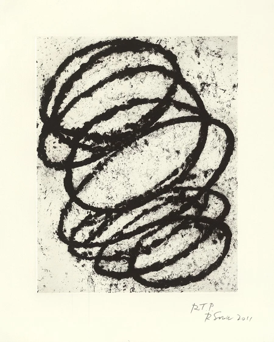 Richard Serra,
Bight #3, 2011,
1-color direct gravure,
27 x 22" (68.6 x 55.9 cm),
Edition of 45