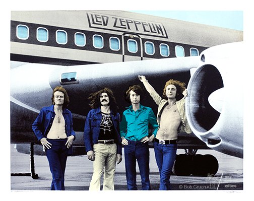 Led Zeppelin-NYC-1972, Bob Gruen, 2014, 48" x 38", Edition of 50, Silkscreen on 2-Ply Museum Board