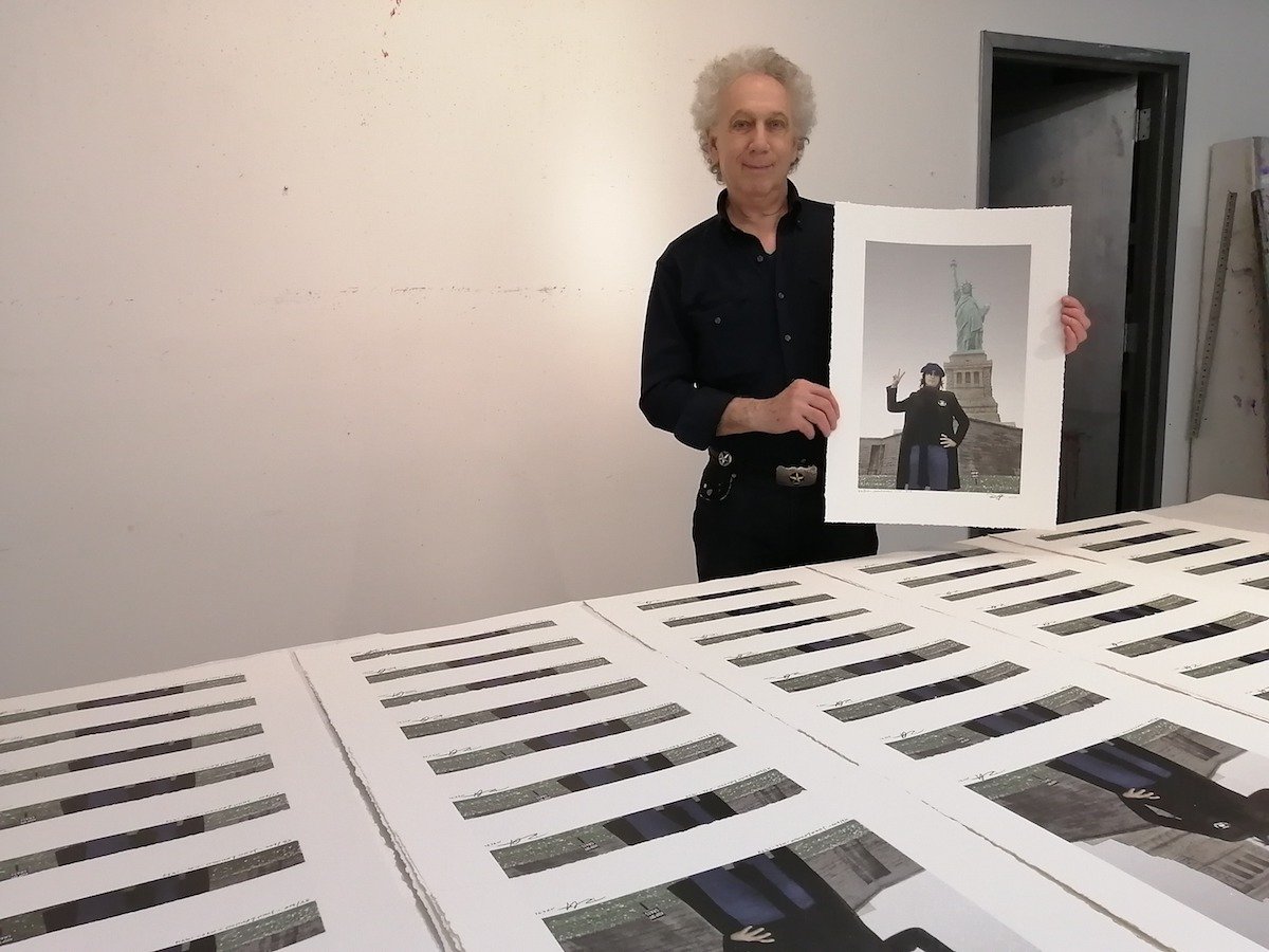 Bob Gruen at Gary Lichtenstein Editions Studio in 2021