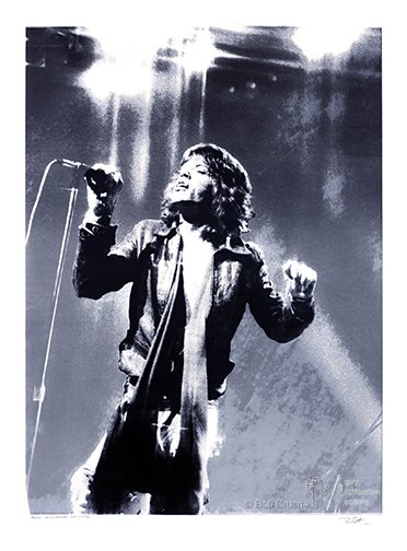 Mick Jagger-NYC-1972, Bob Gruen, 2014, 40" x 54", Edition of 50, Silkscreen on 2-Ply Museum Board