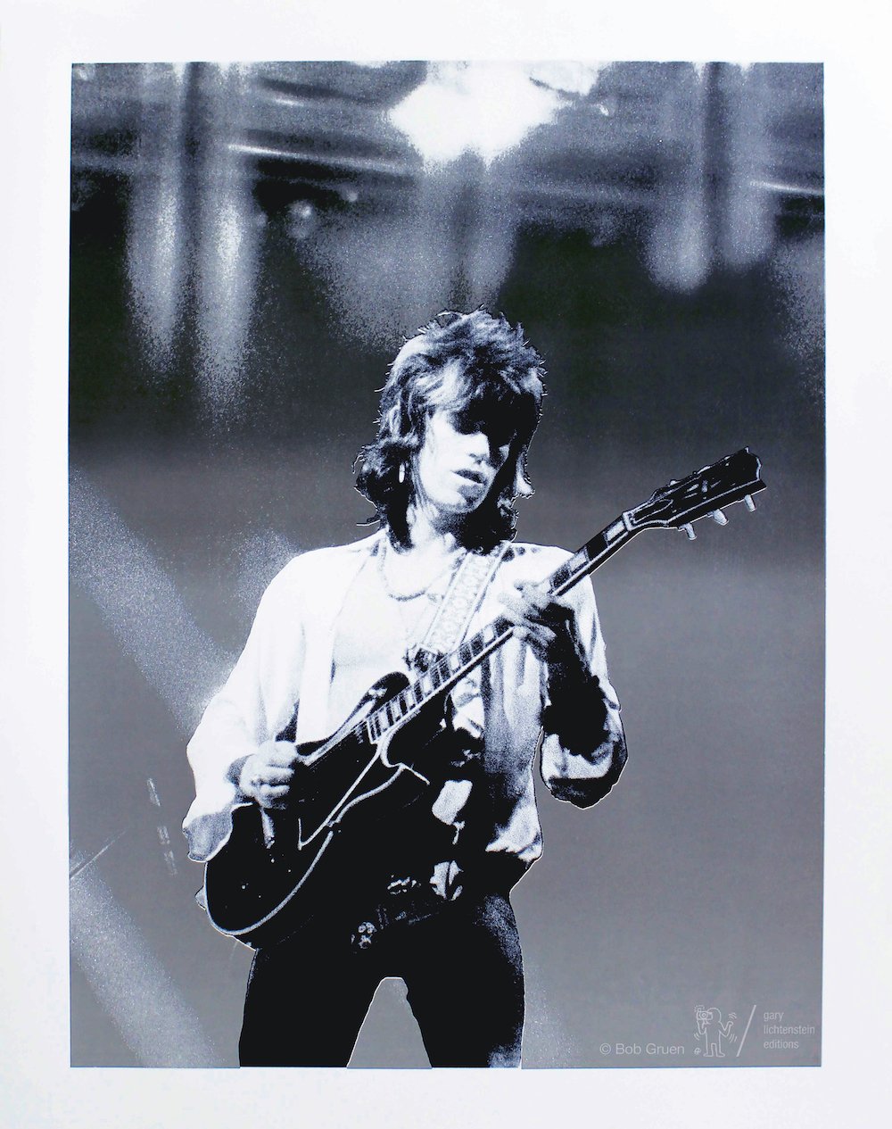 Keith Richards-NYC-1972, Bob Gruen, 2014, 40" x 54", Edition of 50, Silkscreen on 2-Ply Museum Board