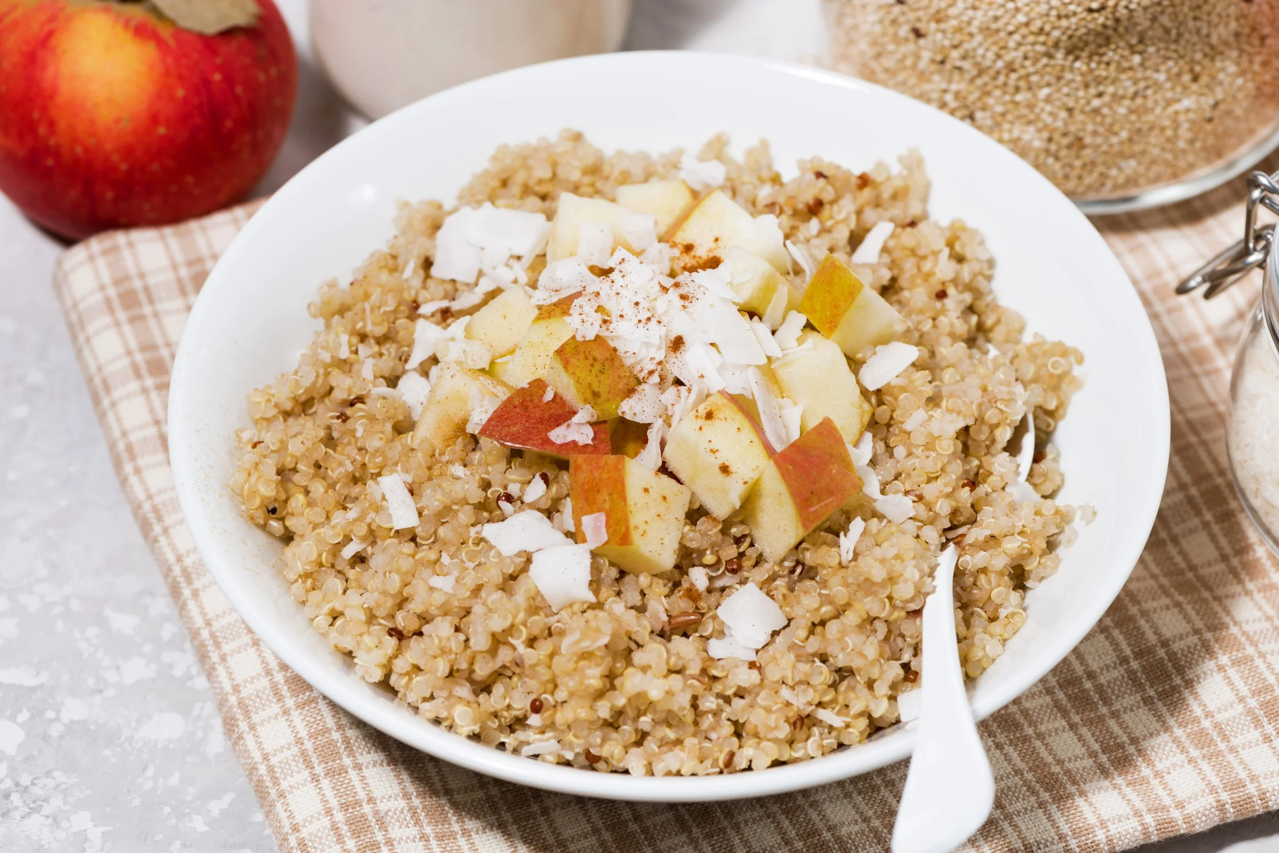 Spiced Coconut Apple Breakfast Quinoa